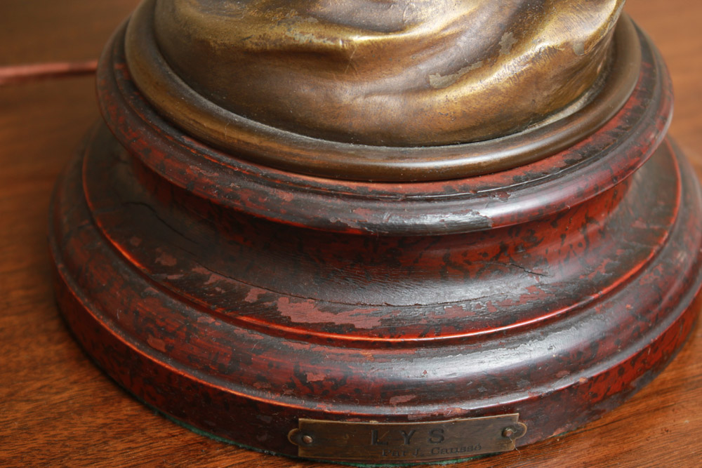 Julien Caussé Art Nouveau Style Figural Lamp