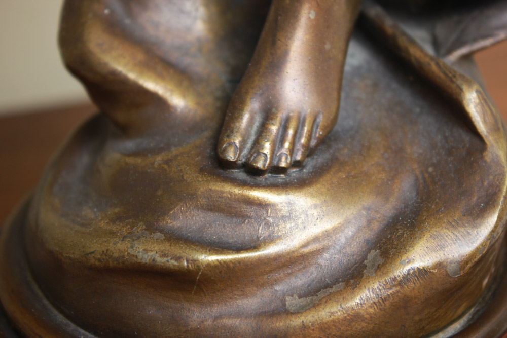 Julien Caussé Art Nouveau Style Figural Lamp