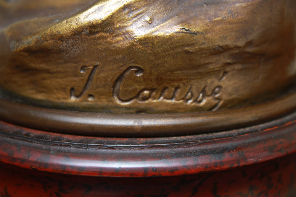 Julien Caussé Art Nouveau Style Figural Lamp