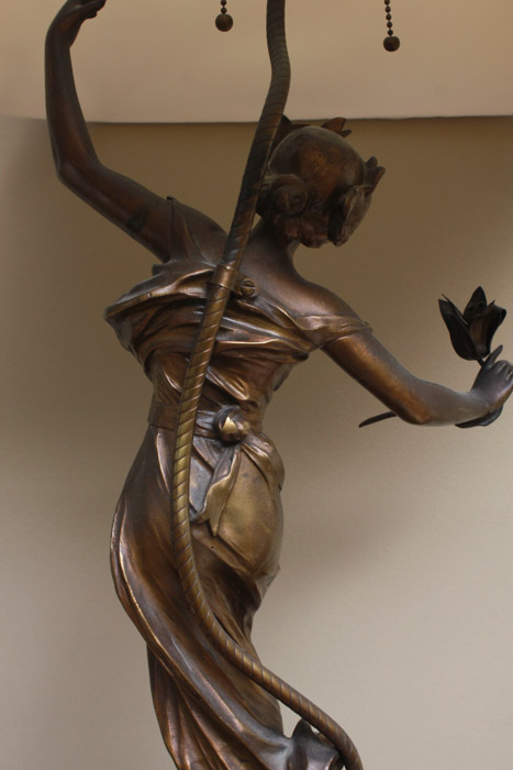 Julien Caussé Art Nouveau Style Figural Lamp