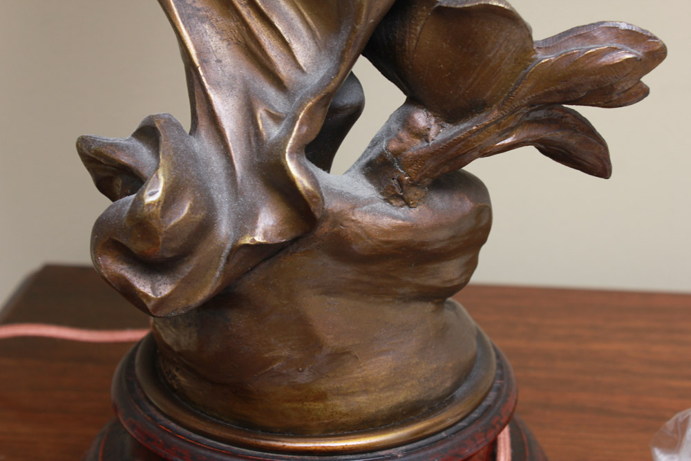 Julien Caussé Art Nouveau Style Figural Lamp