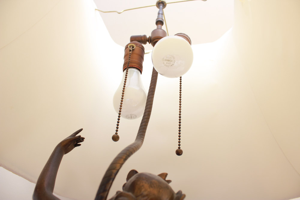 Julien Caussé Art Nouveau Style Figural Lamp