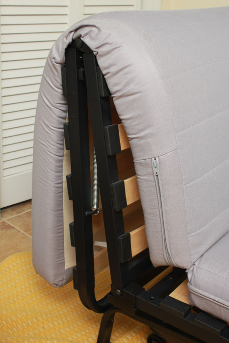 Convertible Futon Chair with White Slip Cover