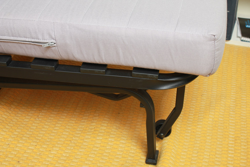 Convertible Futon Chair with White Slip Cover