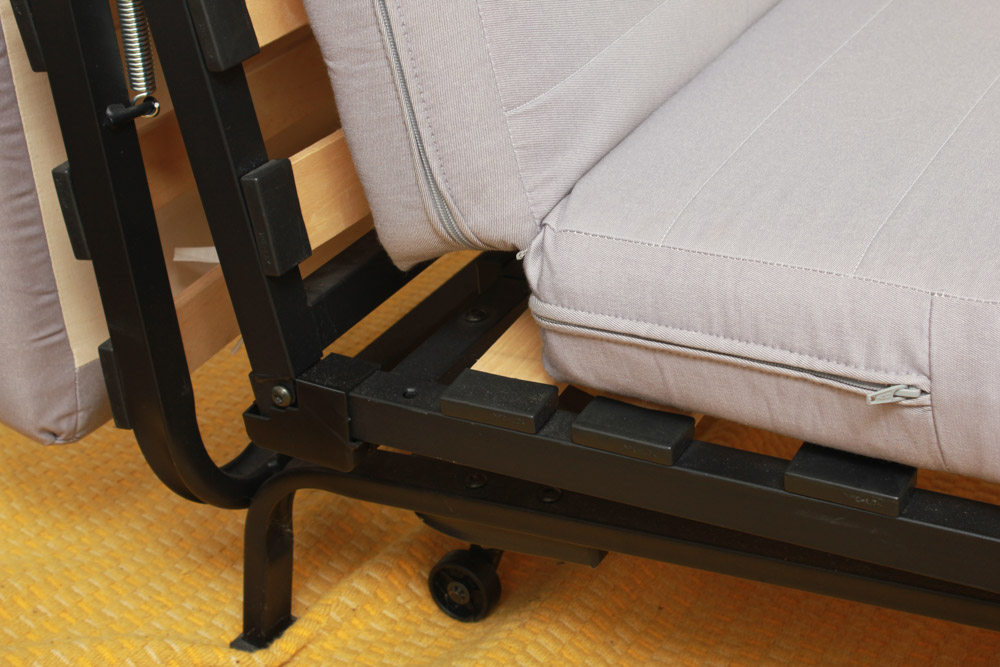 Convertible Futon Chair with White Slip Cover