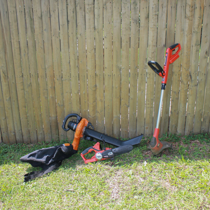 Worx Snow Blower, Black and Decker Weed Wacker, Black and Decker Leaf Blower