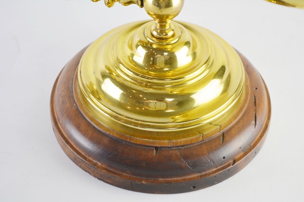 Vintage Brass Scale With Pan, Weight and Candleholder