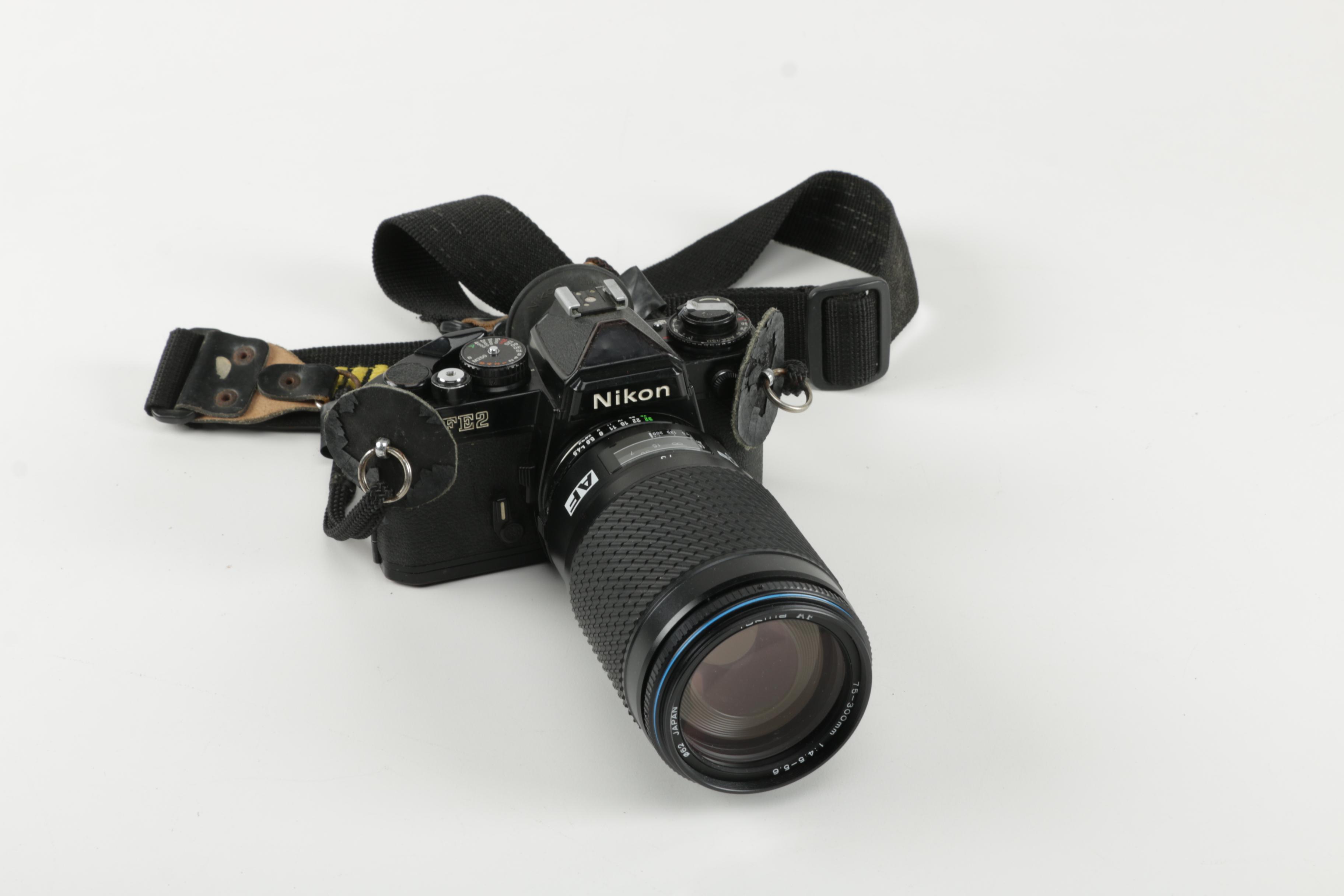 Nikon FE2 Film Camera with MF-16 Attachment