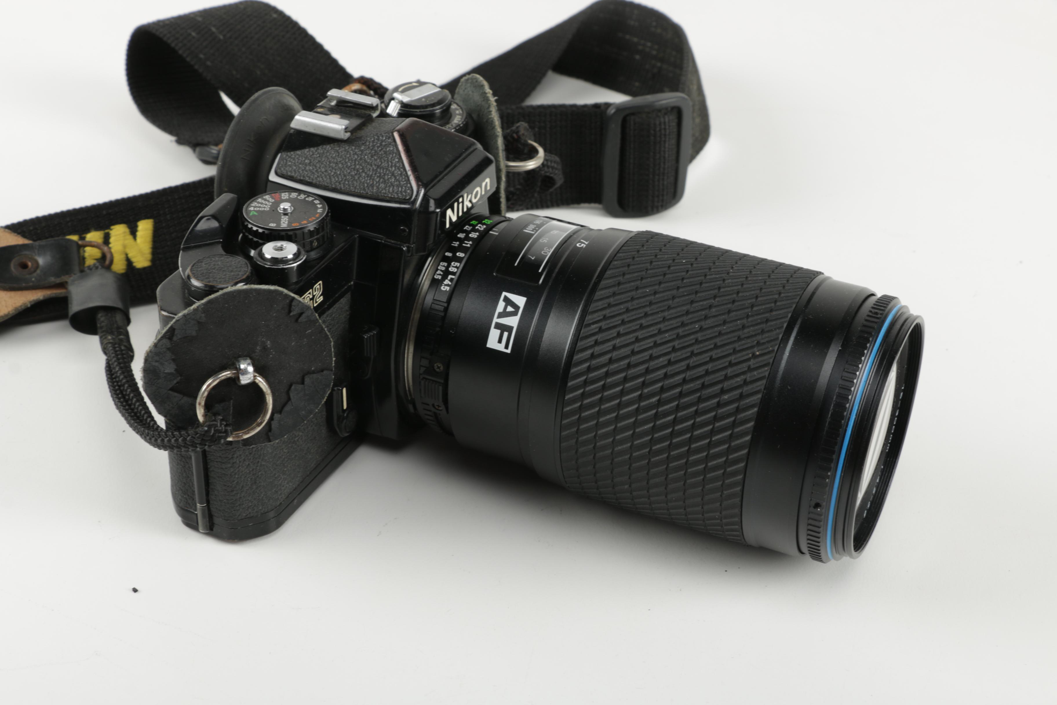 Nikon FE2 Film Camera with MF-16 Attachment