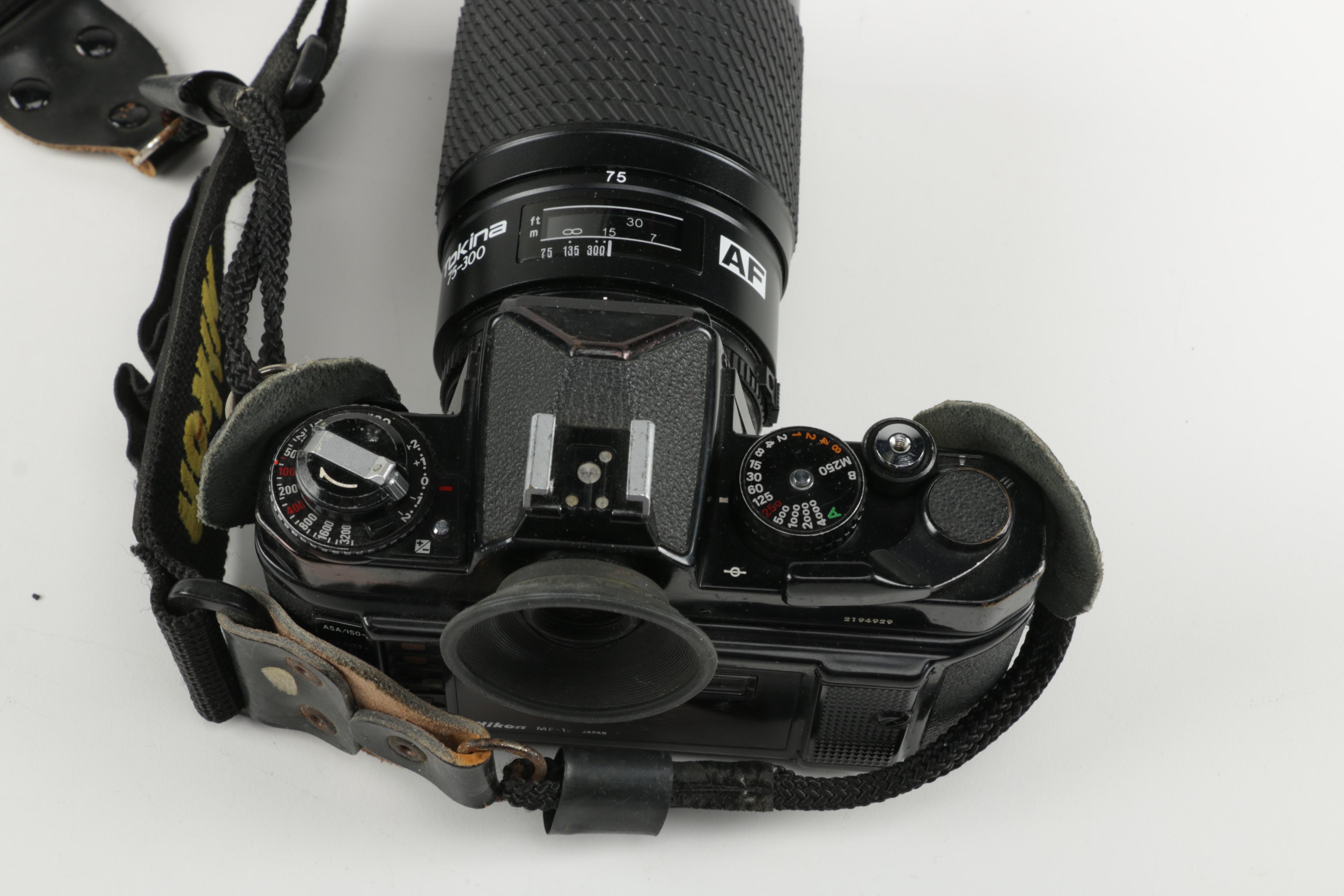 Nikon FE2 Film Camera with MF-16 Attachment