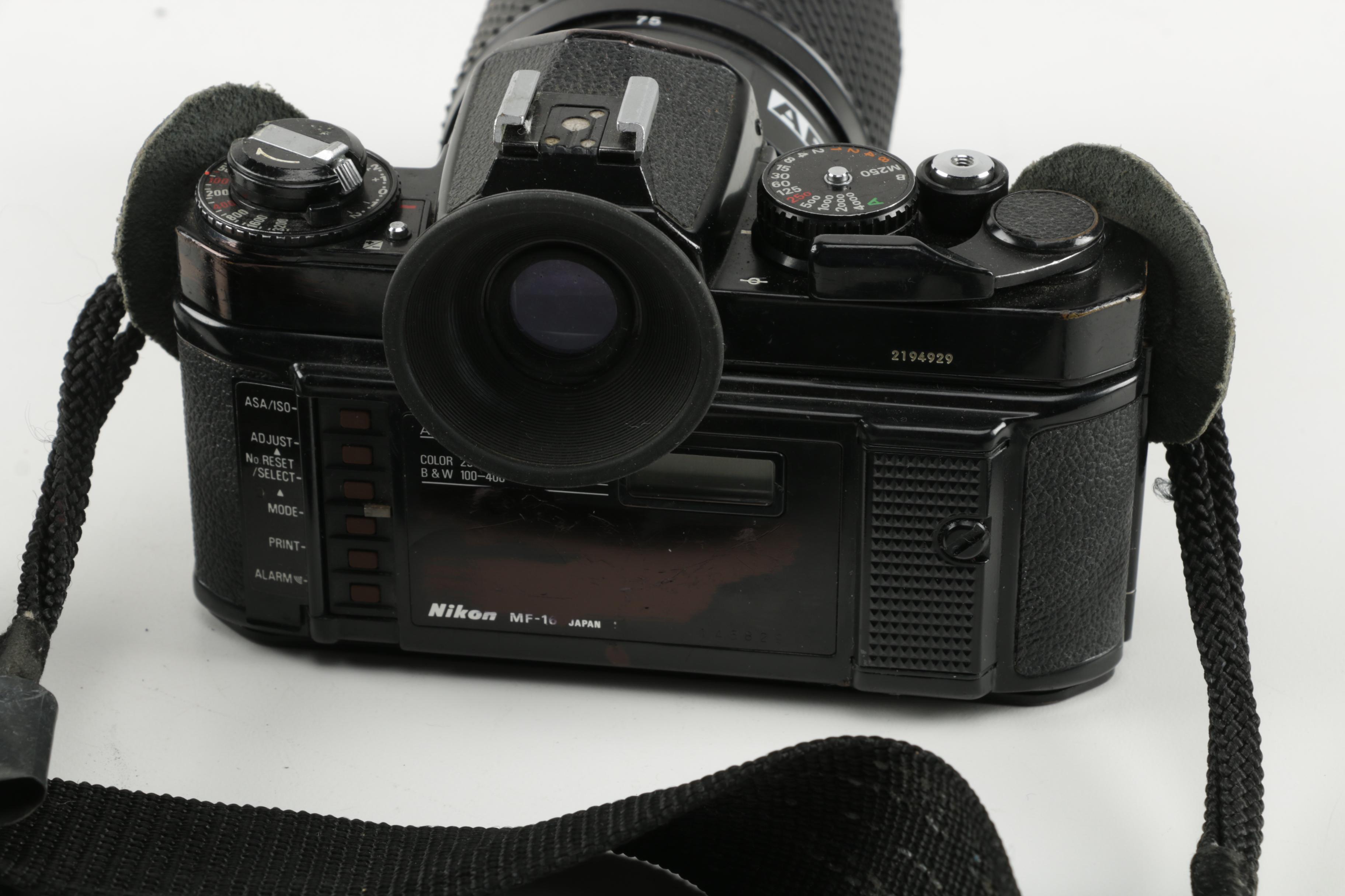 Nikon FE2 Film Camera with MF-16 Attachment