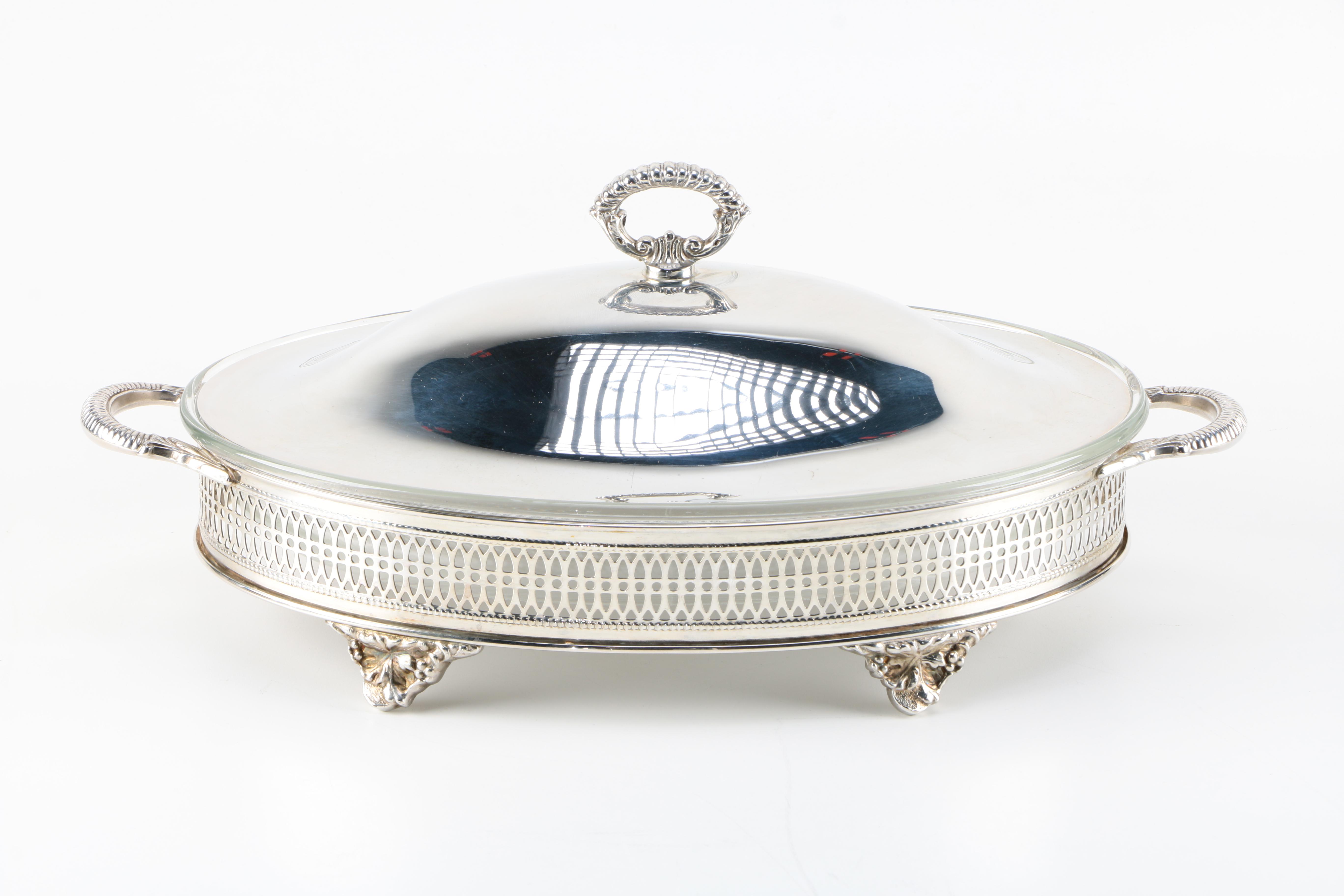 Wm. Rogers Silver Plate Covered Vegetable Dish and Other Silver Plate Items