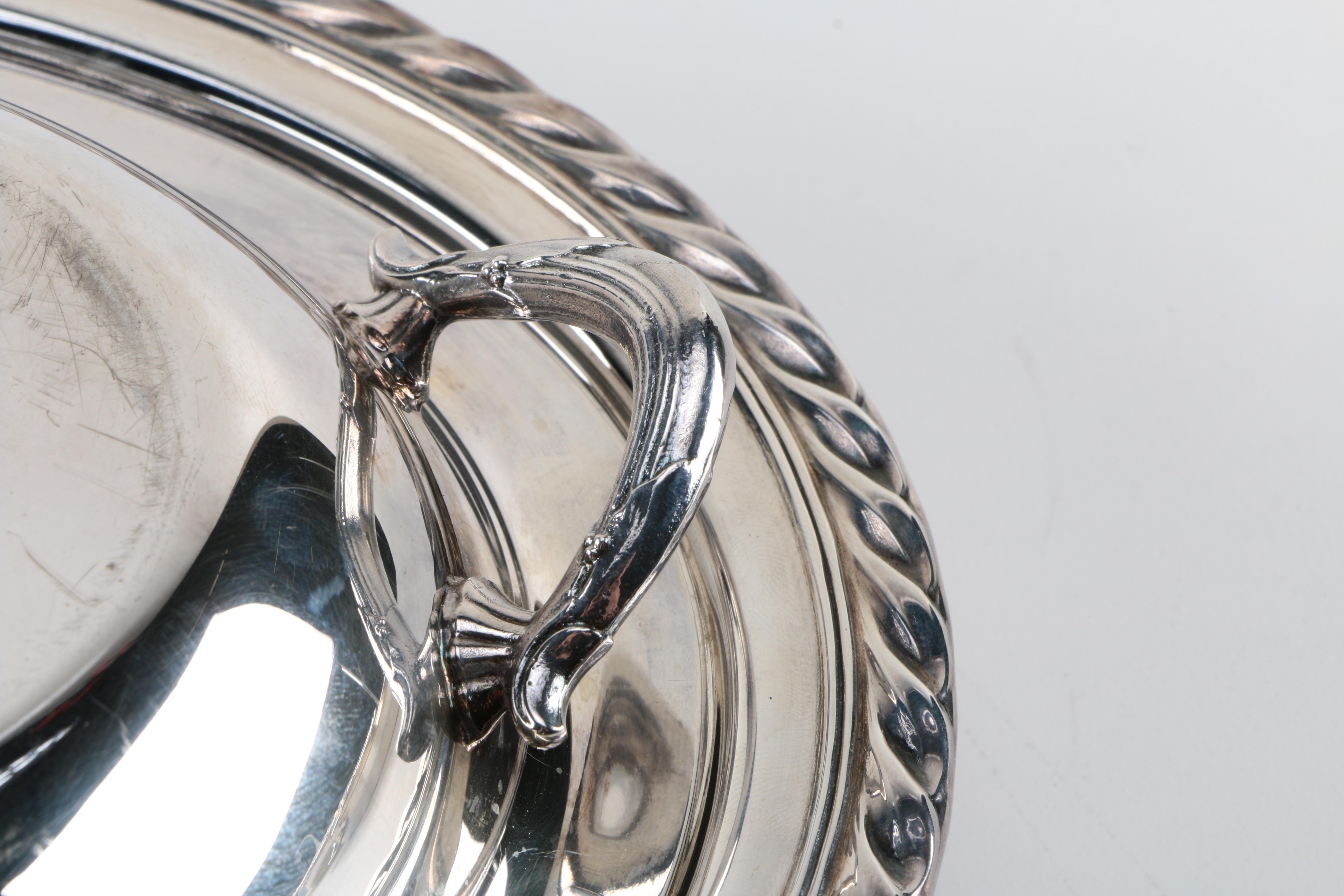 Wm. Rogers Silver Plate Covered Vegetable Dish and Other Silver Plate Items