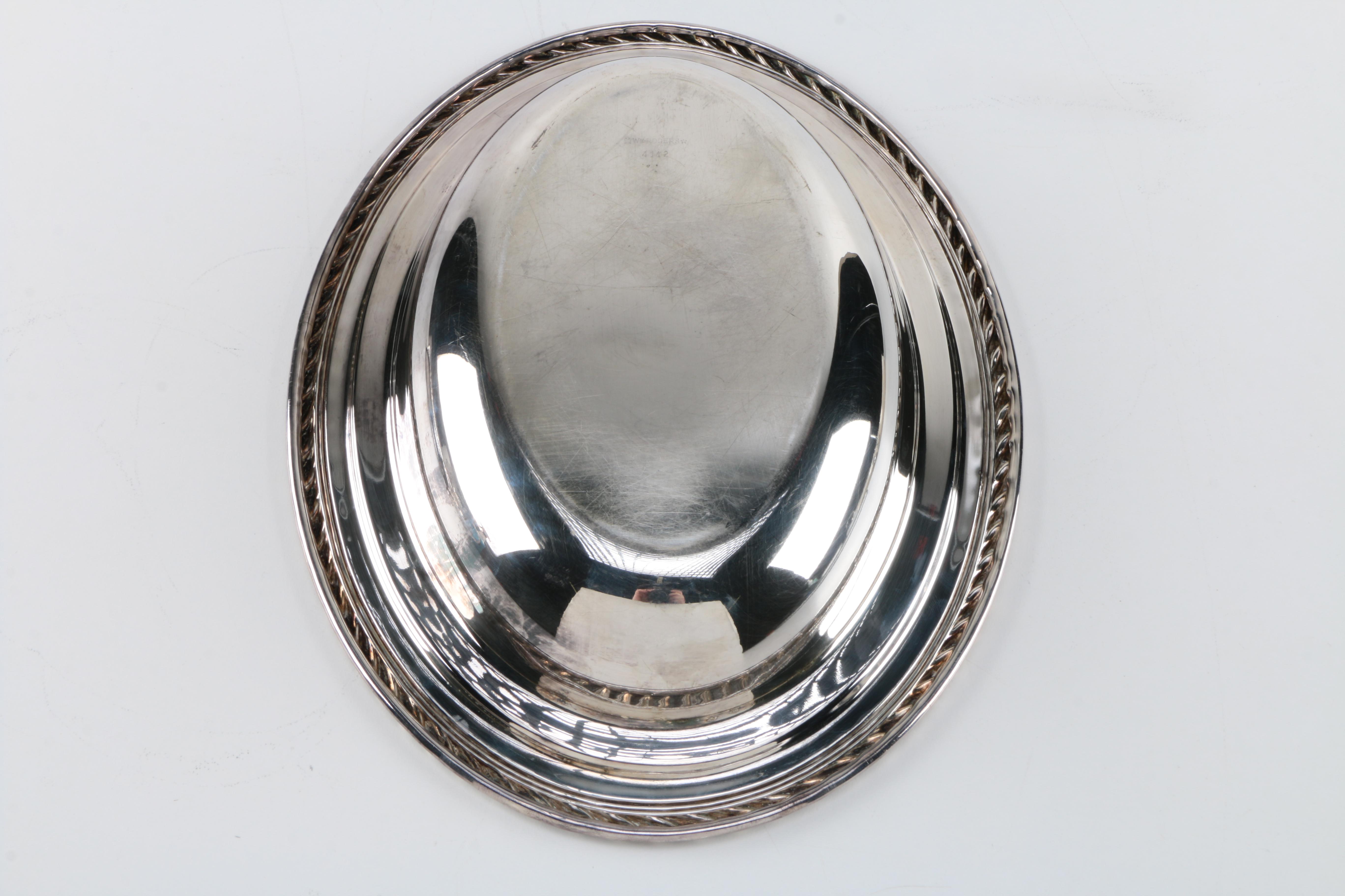 Wm. Rogers Silver Plate Covered Vegetable Dish and Other Silver Plate Items