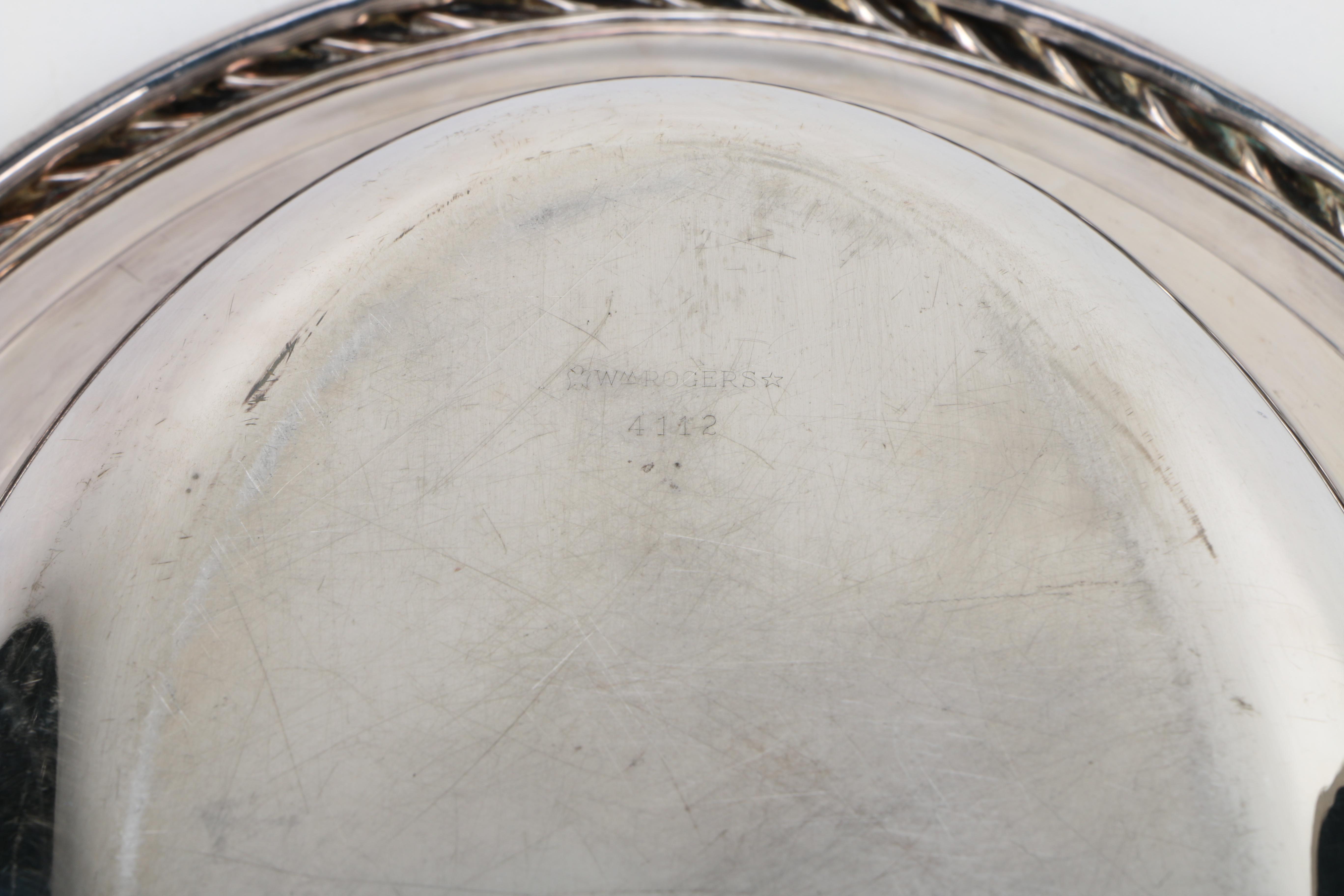 Wm. Rogers Silver Plate Covered Vegetable Dish and Other Silver Plate Items