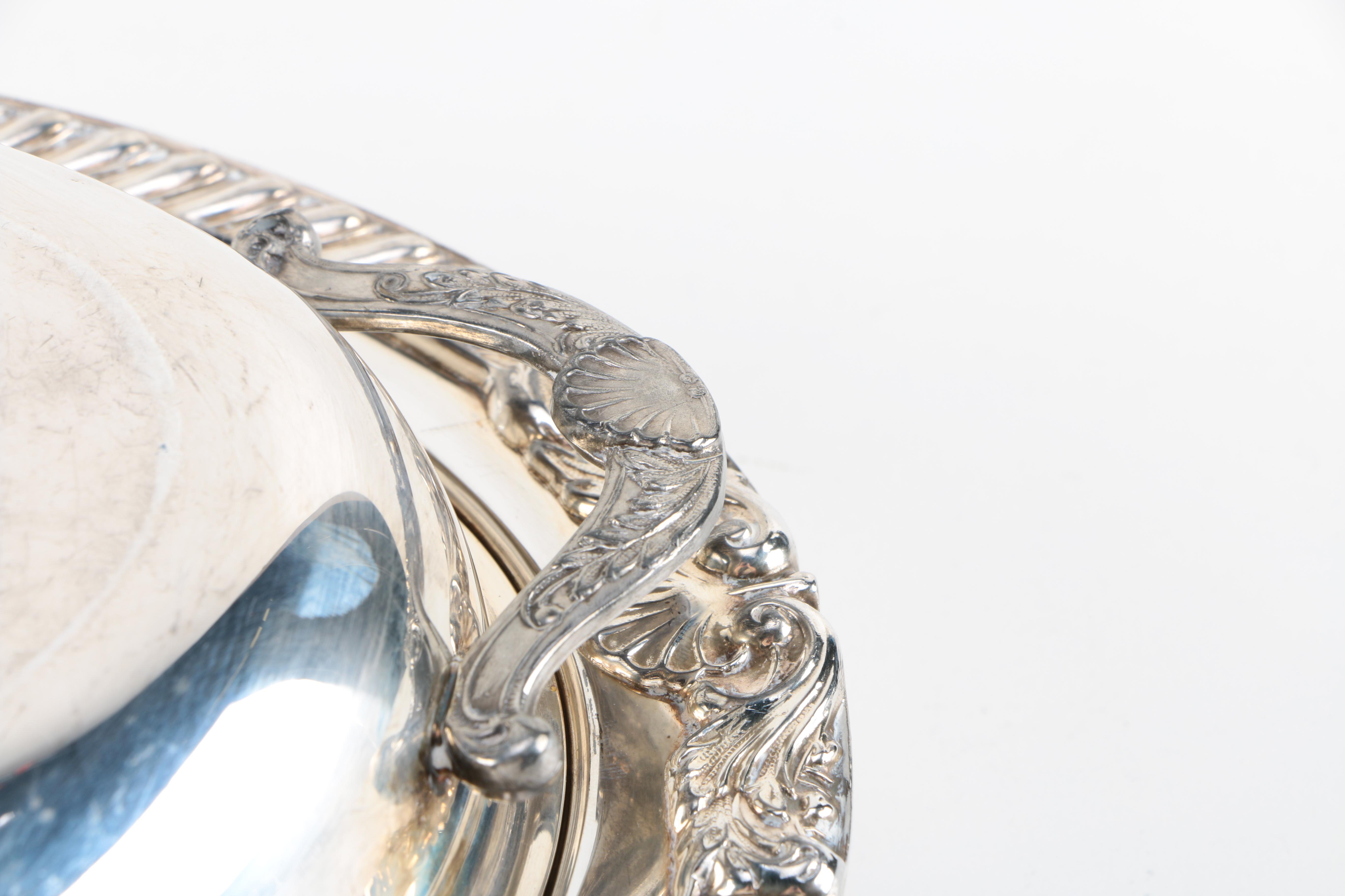 Wm. Rogers Silver Plate Covered Vegetable Dish and Other Silver Plate Items