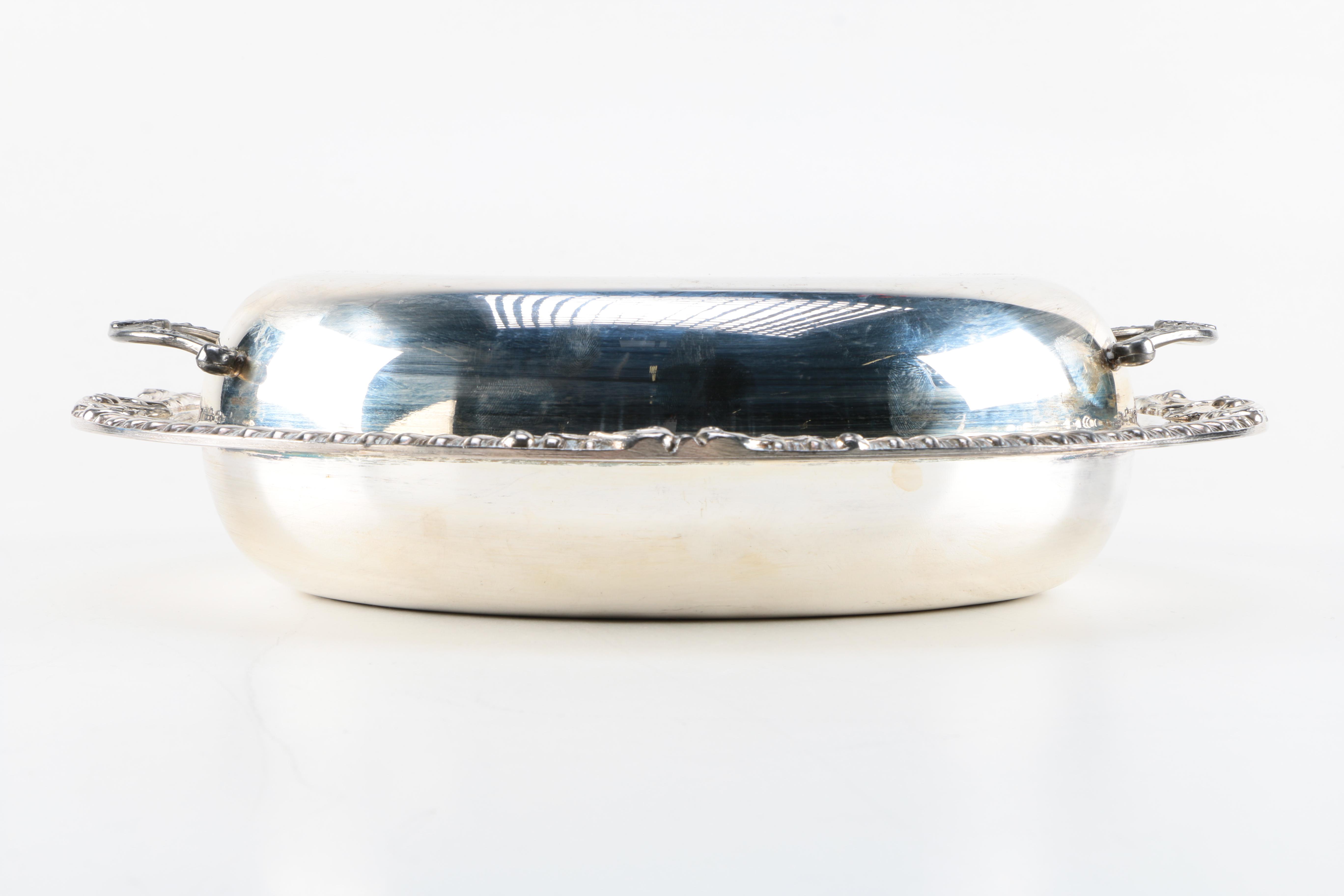 Wm. Rogers Silver Plate Covered Vegetable Dish and Other Silver Plate Items