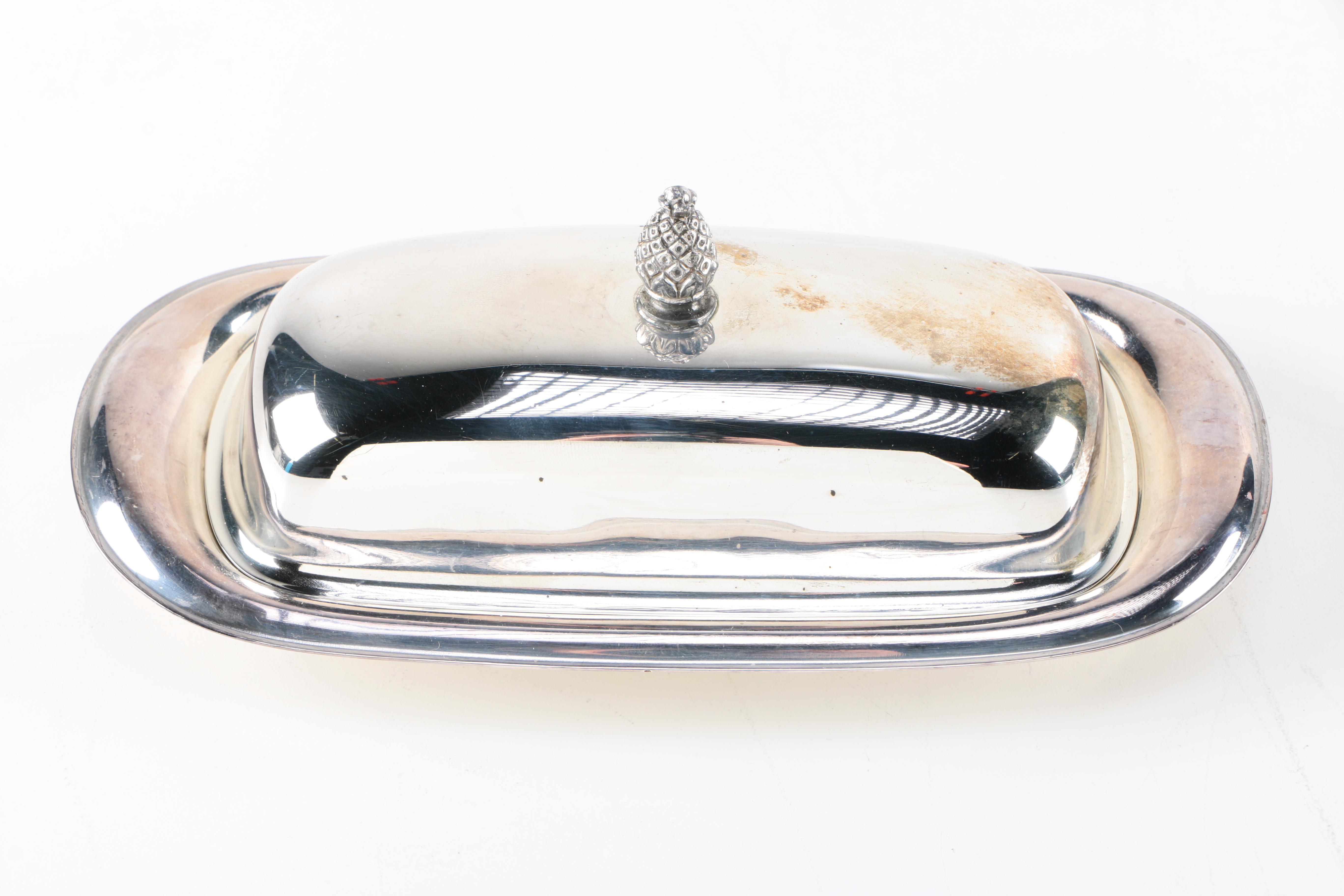 Wm. Rogers Silver Plate Covered Vegetable Dish and Other Silver Plate Items