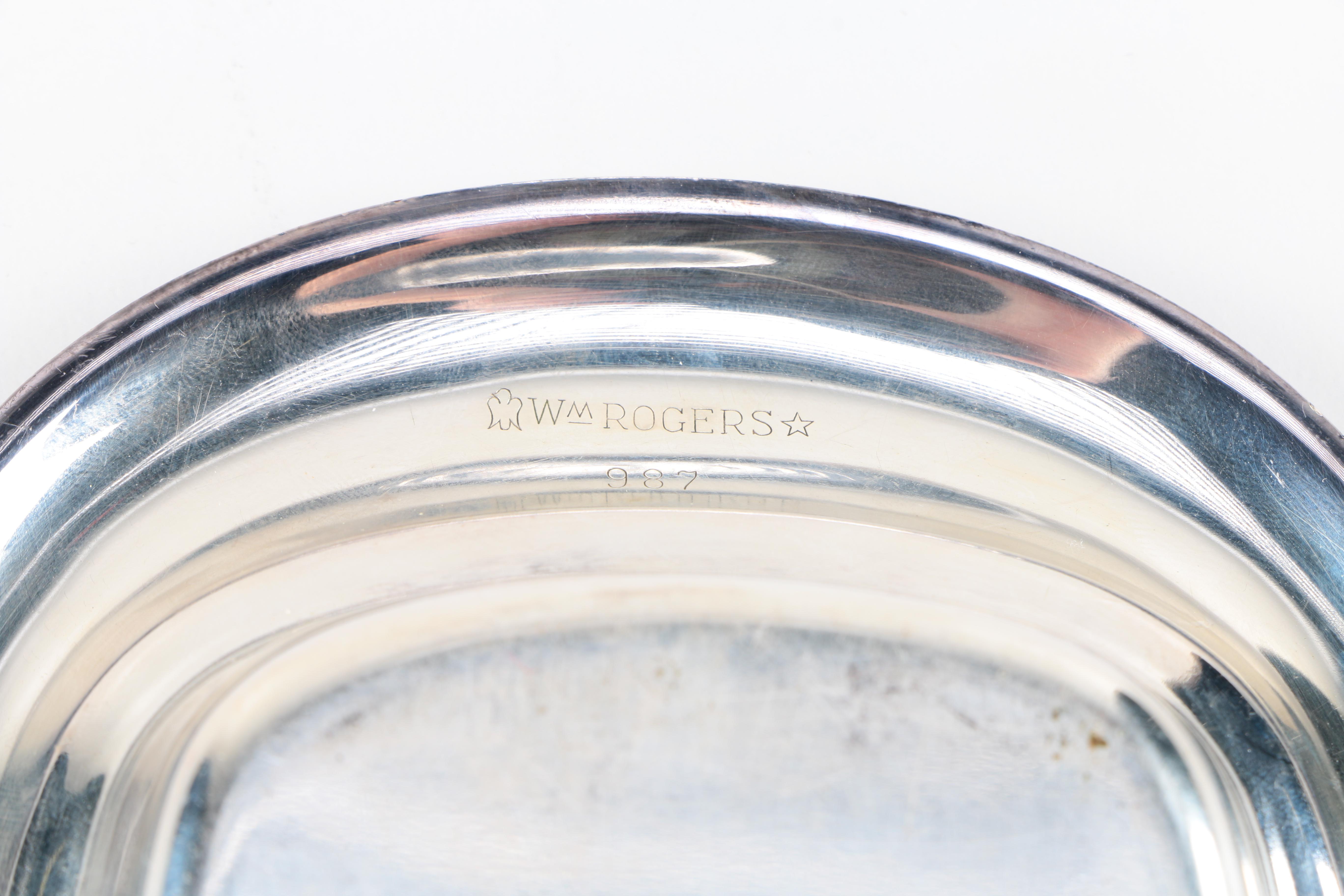 Wm. Rogers Silver Plate Covered Vegetable Dish and Other Silver Plate Items