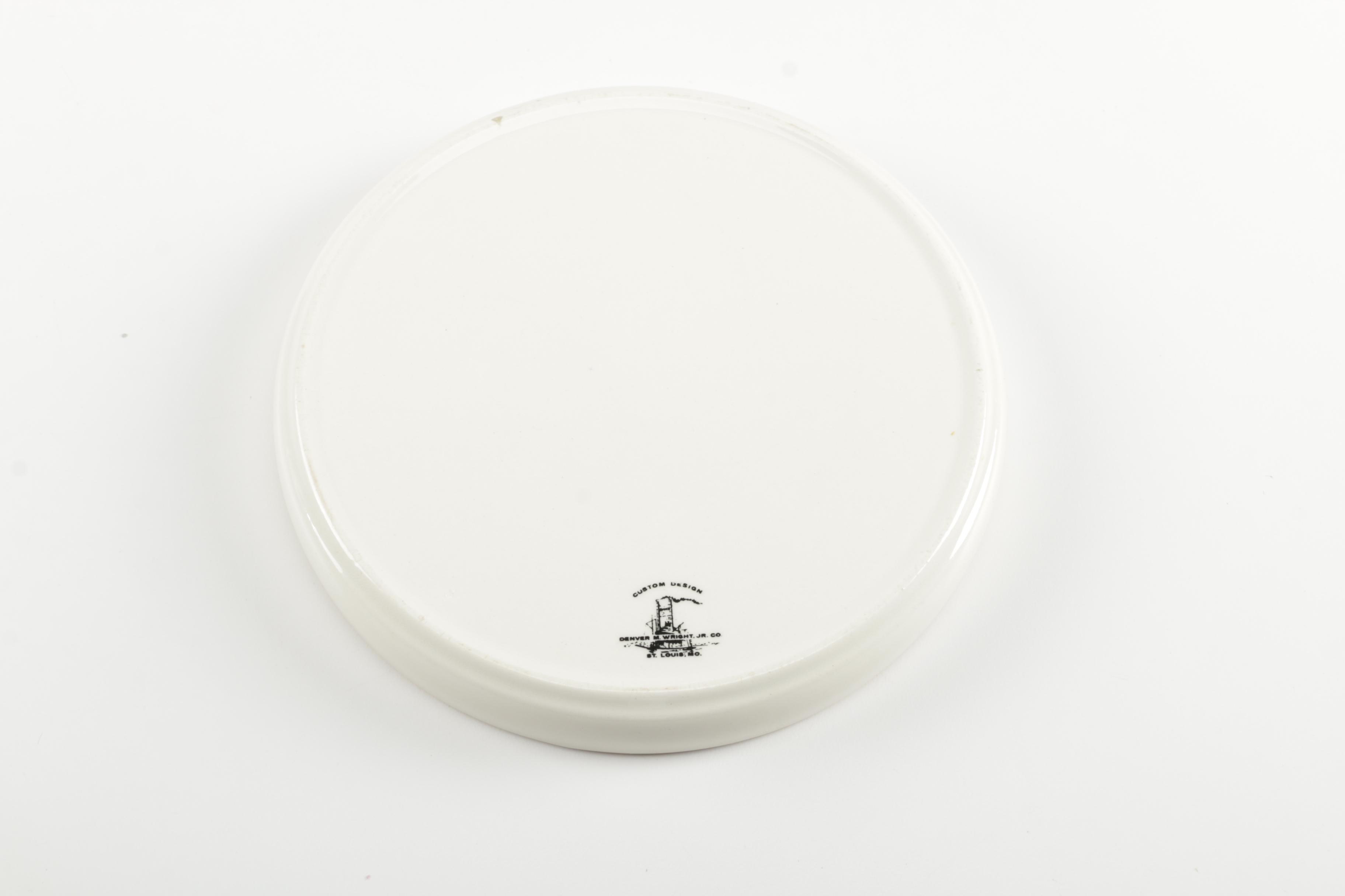 Bank Themed Metal Coin Banks and Ceramic Dish