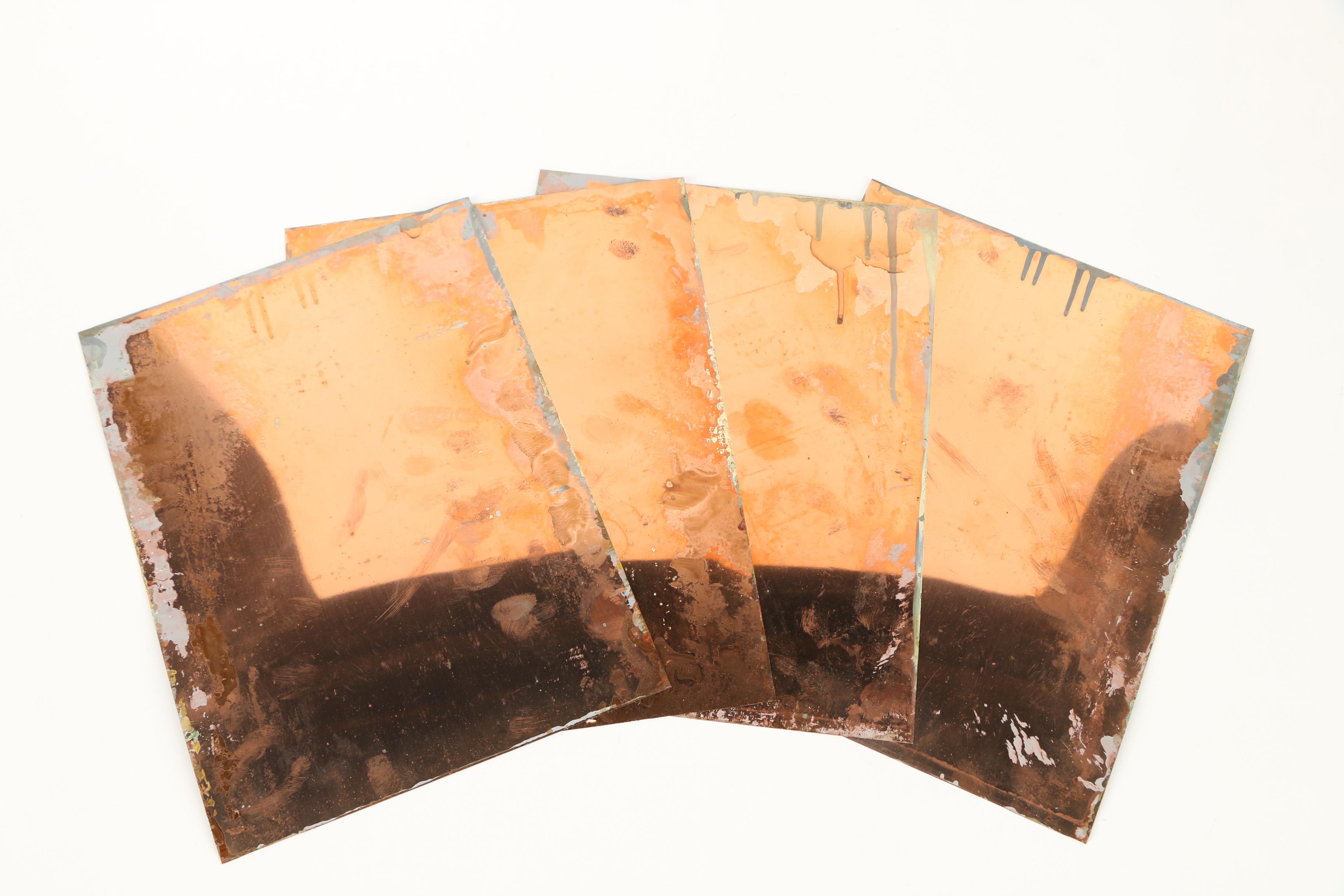 Four Otto von Thoren Oil Paintings on Copper Plates of Landscapes