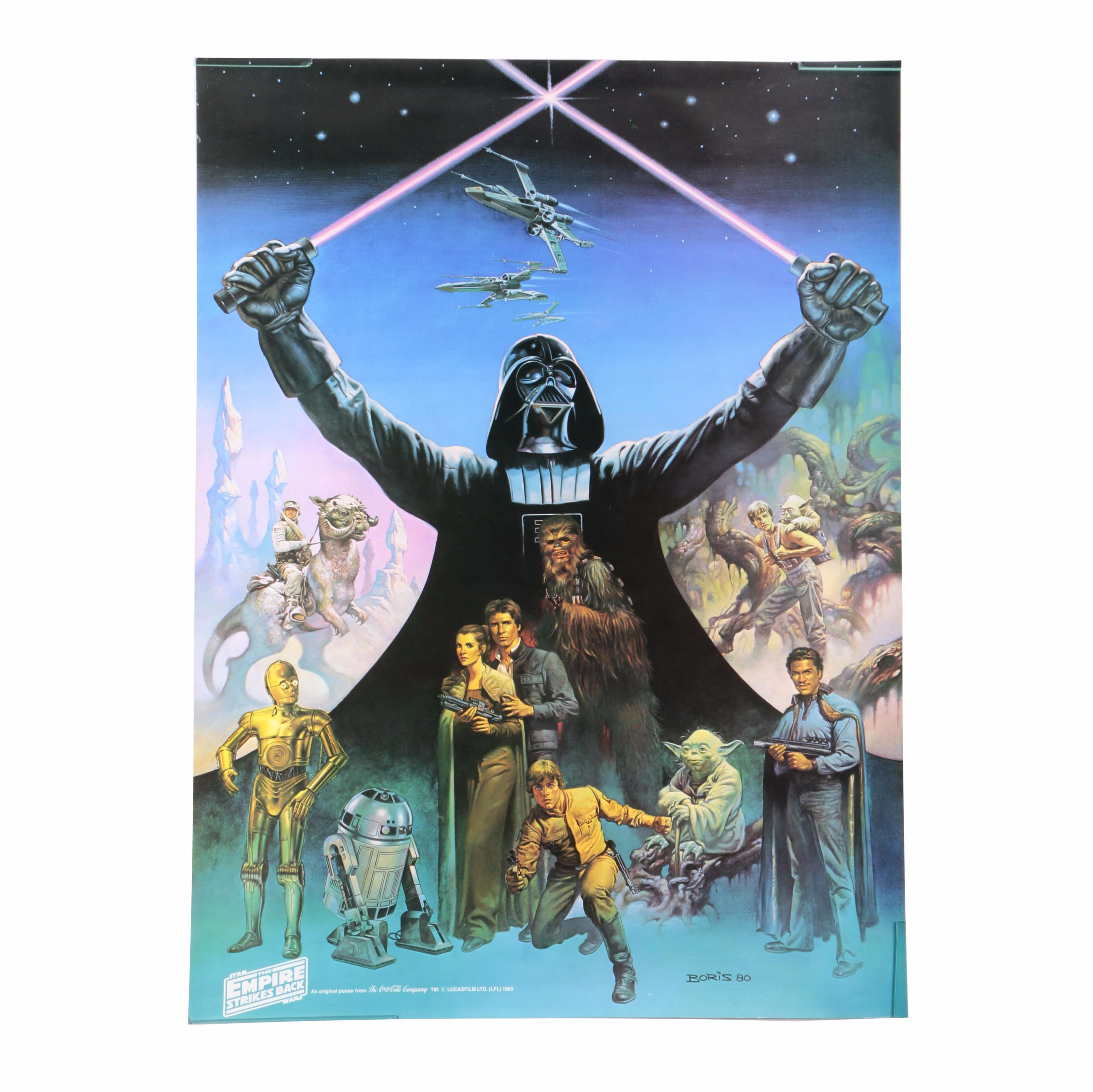1980 "Star Wars: The Empire Strikes Back" Coca-Cola Poster after Boris Vallejo