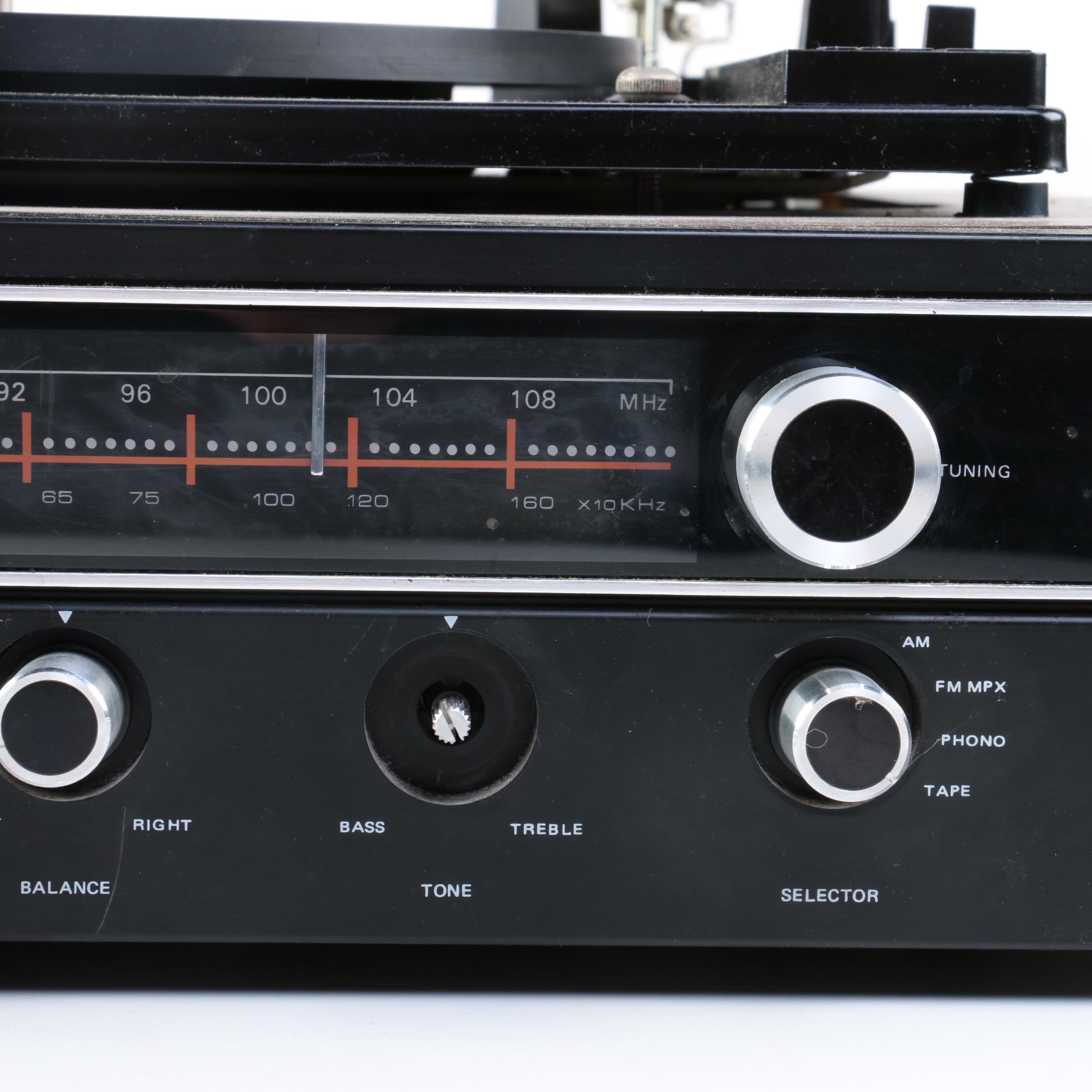 Vintage BSR Turntable/8-Track Player