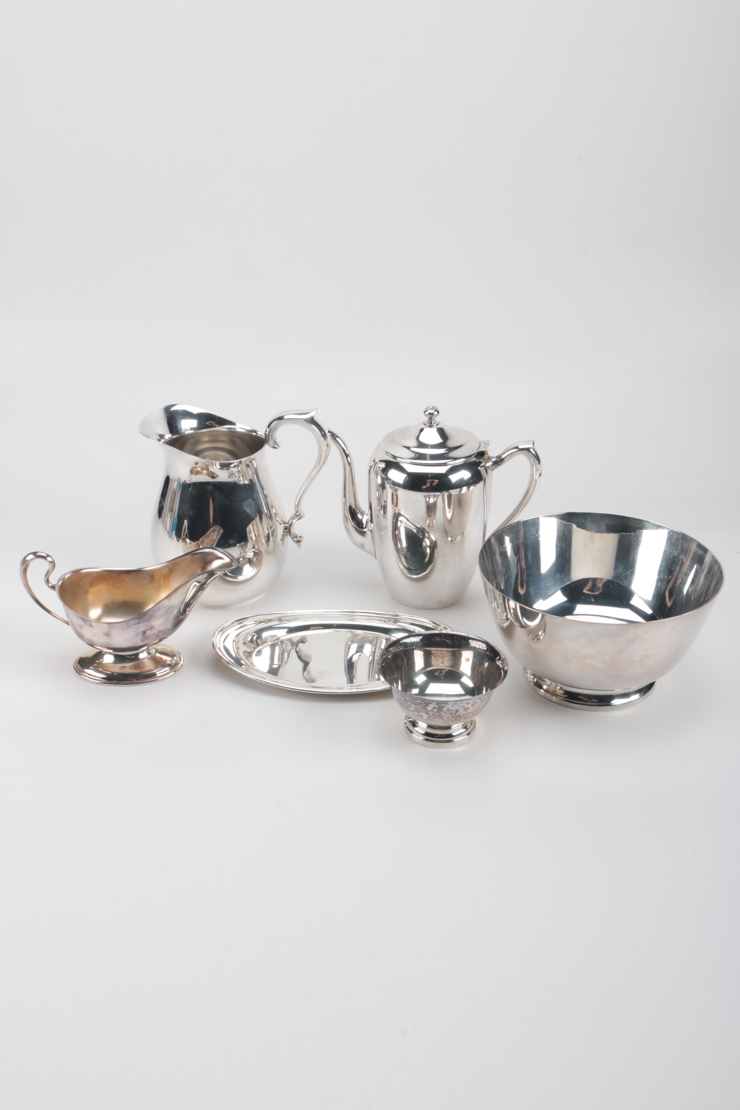 Selection of Silver Plate Servingware Featuring Reed & Barton