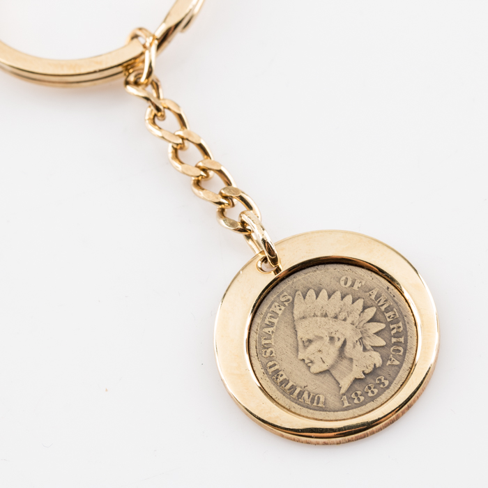 Walking Liberty Silver Eagle Necklace and an Indian Head Penny Keychain