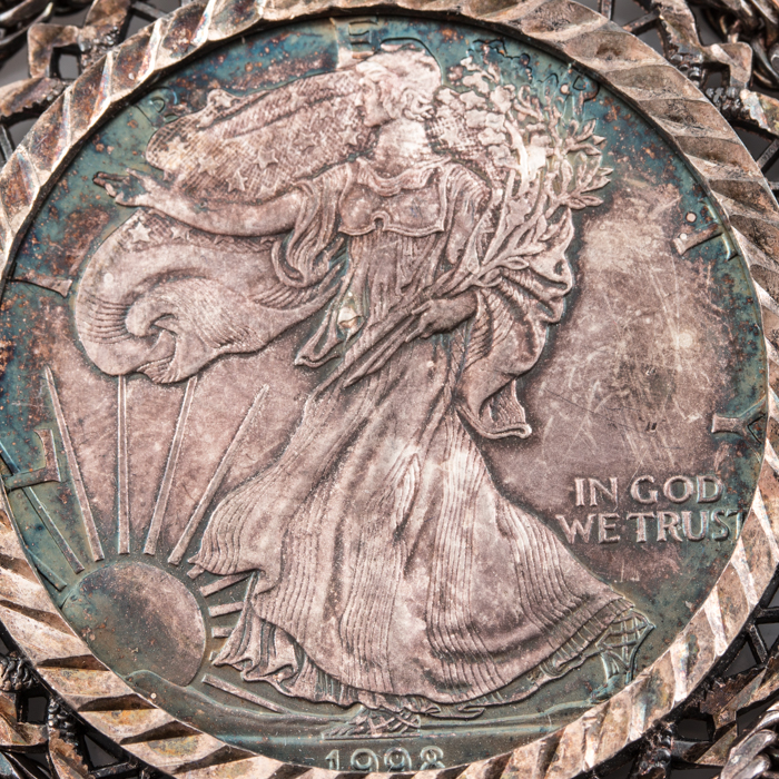 Walking Liberty Silver Eagle Necklace and an Indian Head Penny Keychain