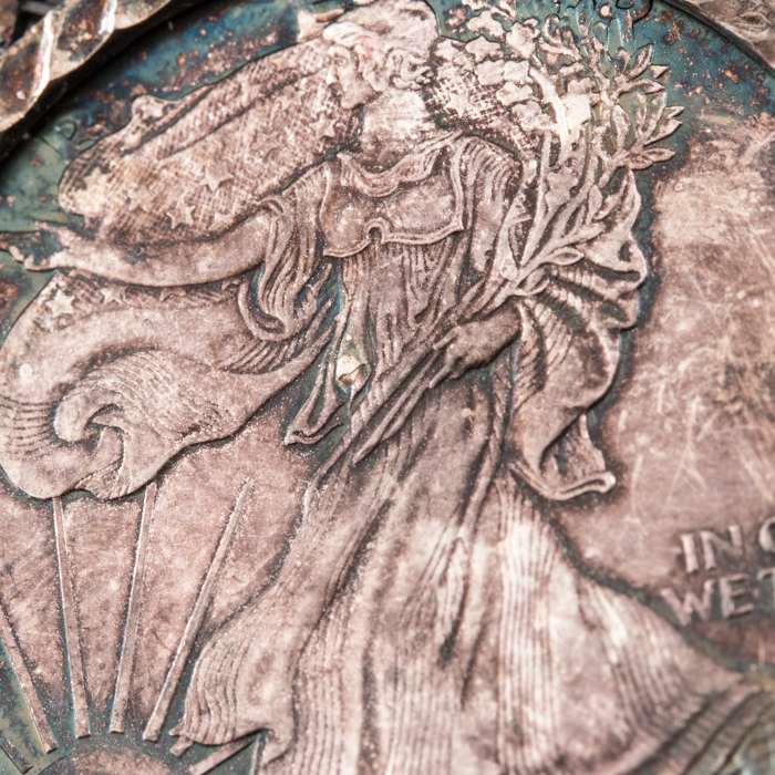 Walking Liberty Silver Eagle Necklace and an Indian Head Penny Keychain