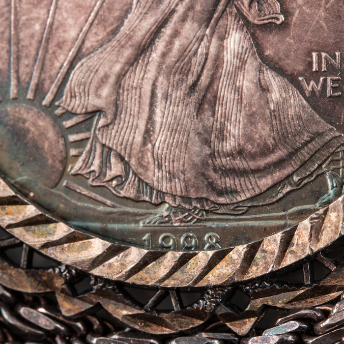 Walking Liberty Silver Eagle Necklace and an Indian Head Penny Keychain