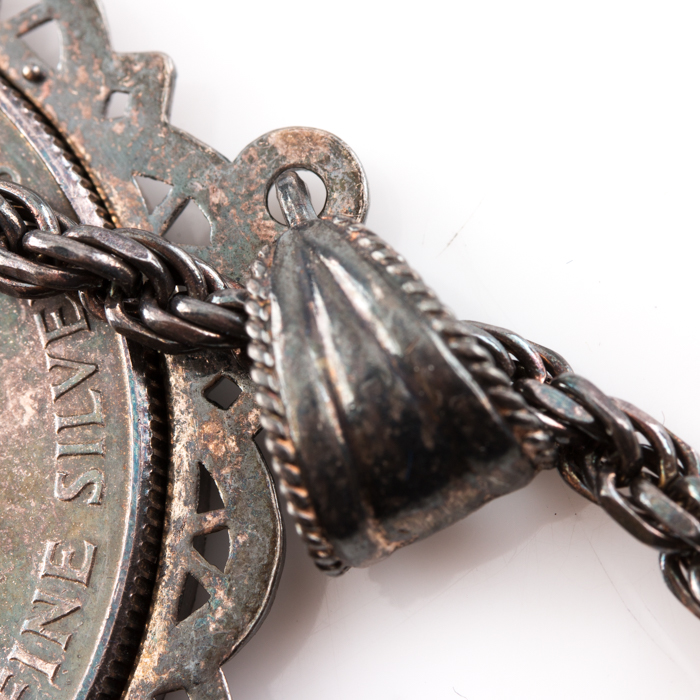Walking Liberty Silver Eagle Necklace and an Indian Head Penny Keychain