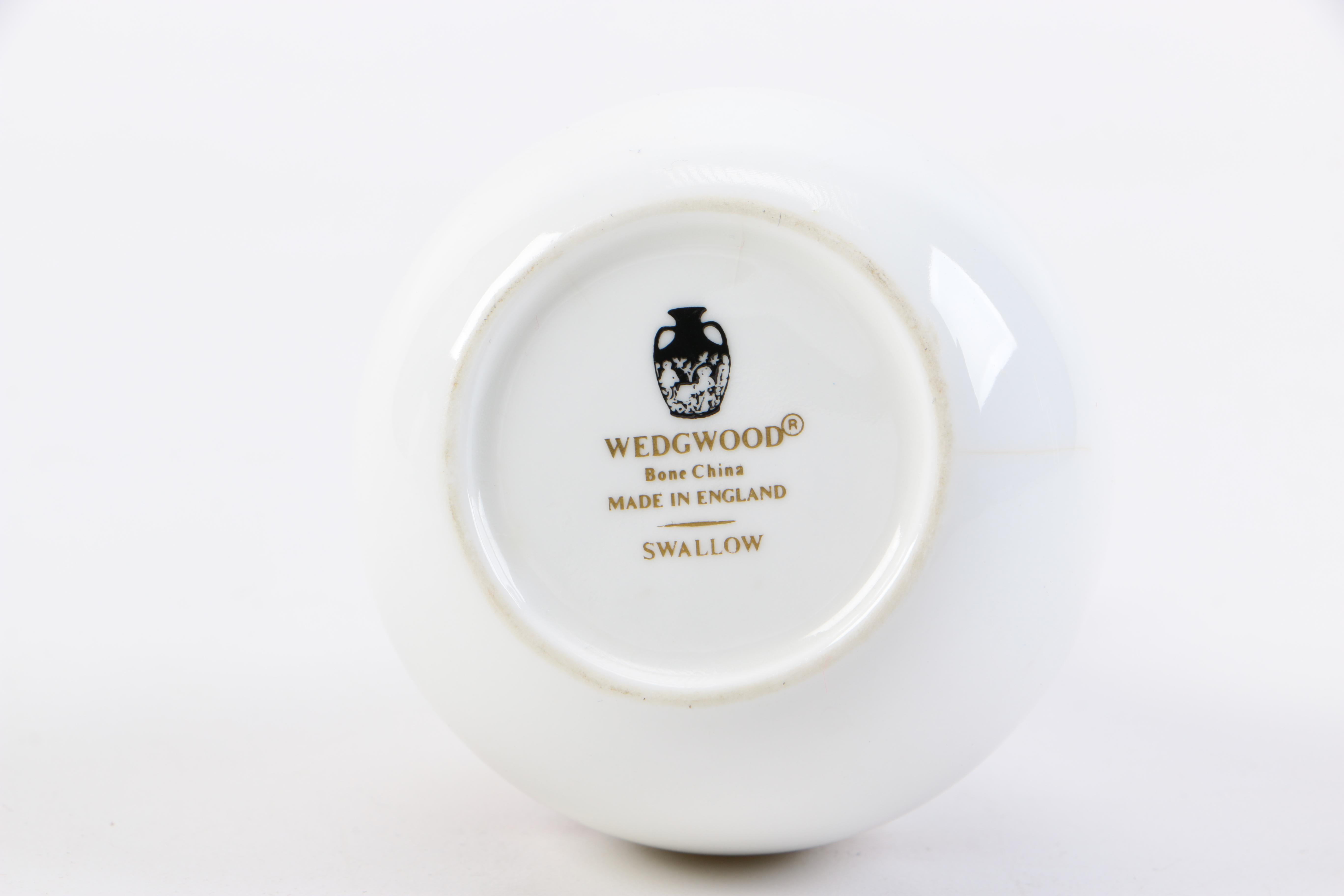 Wedgwood "Swallow" Bud Vase and Independence Ironstone Plates