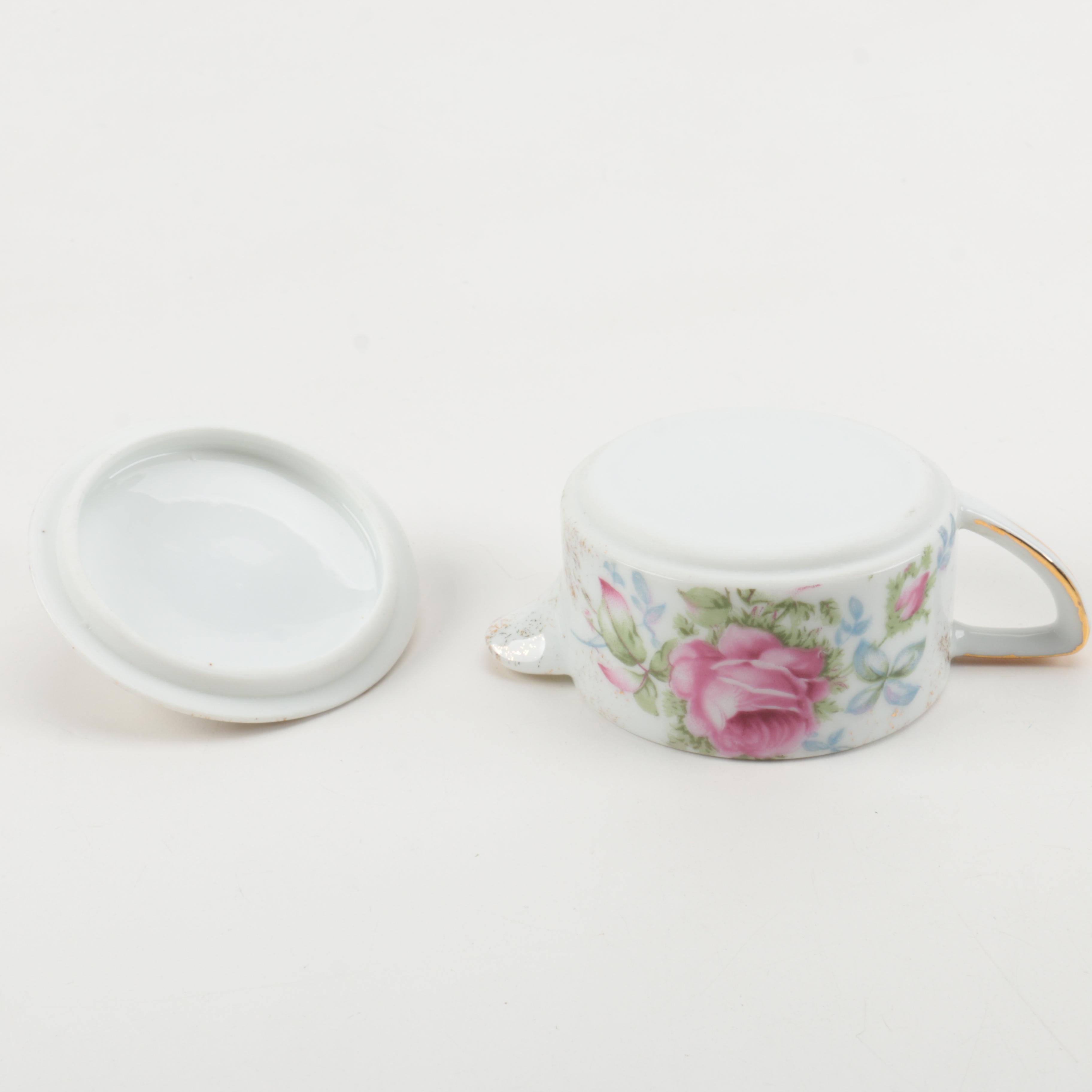 Vintage Hand-Painted Stacking Tea Pot by Lefton