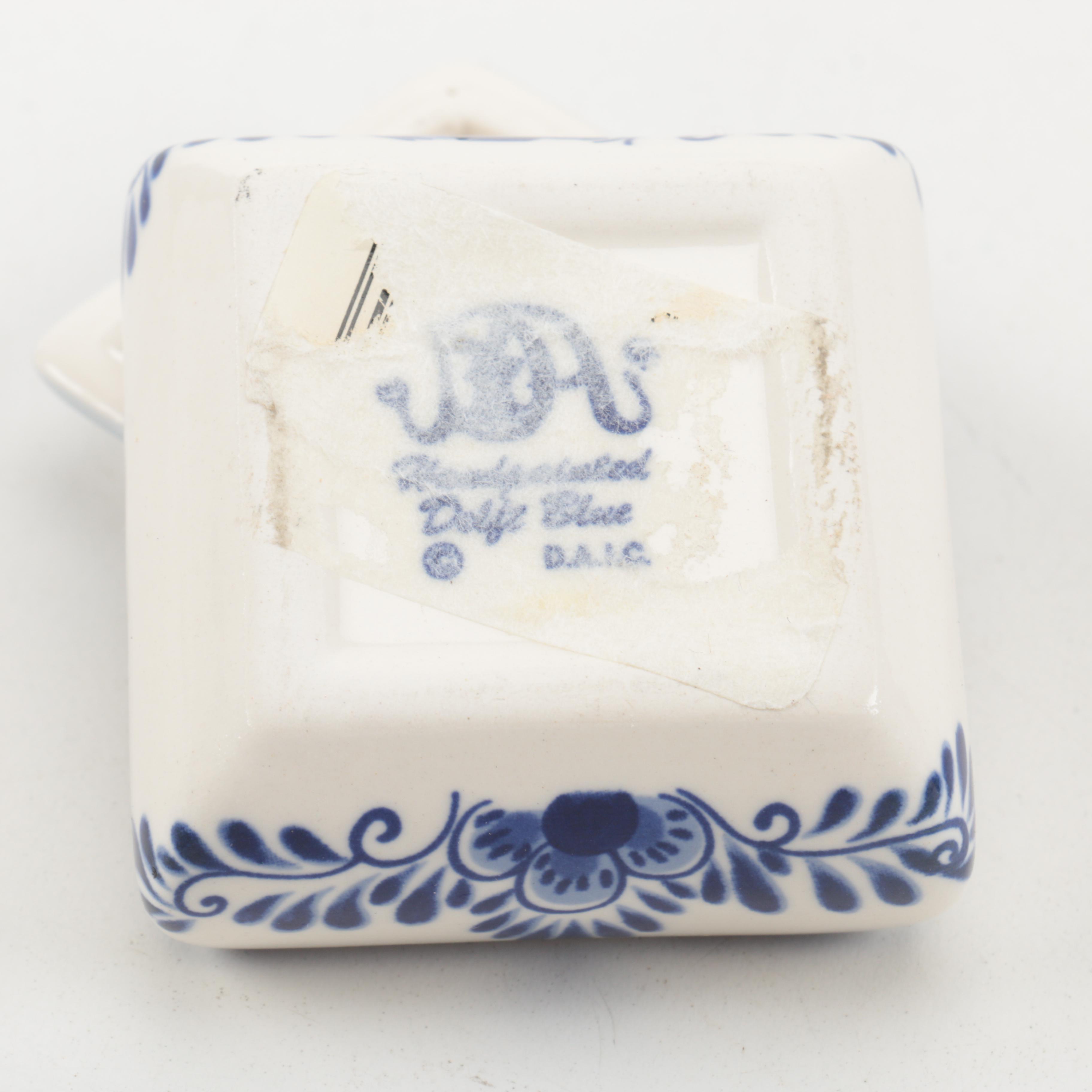 Delft Vase and Trinket Box