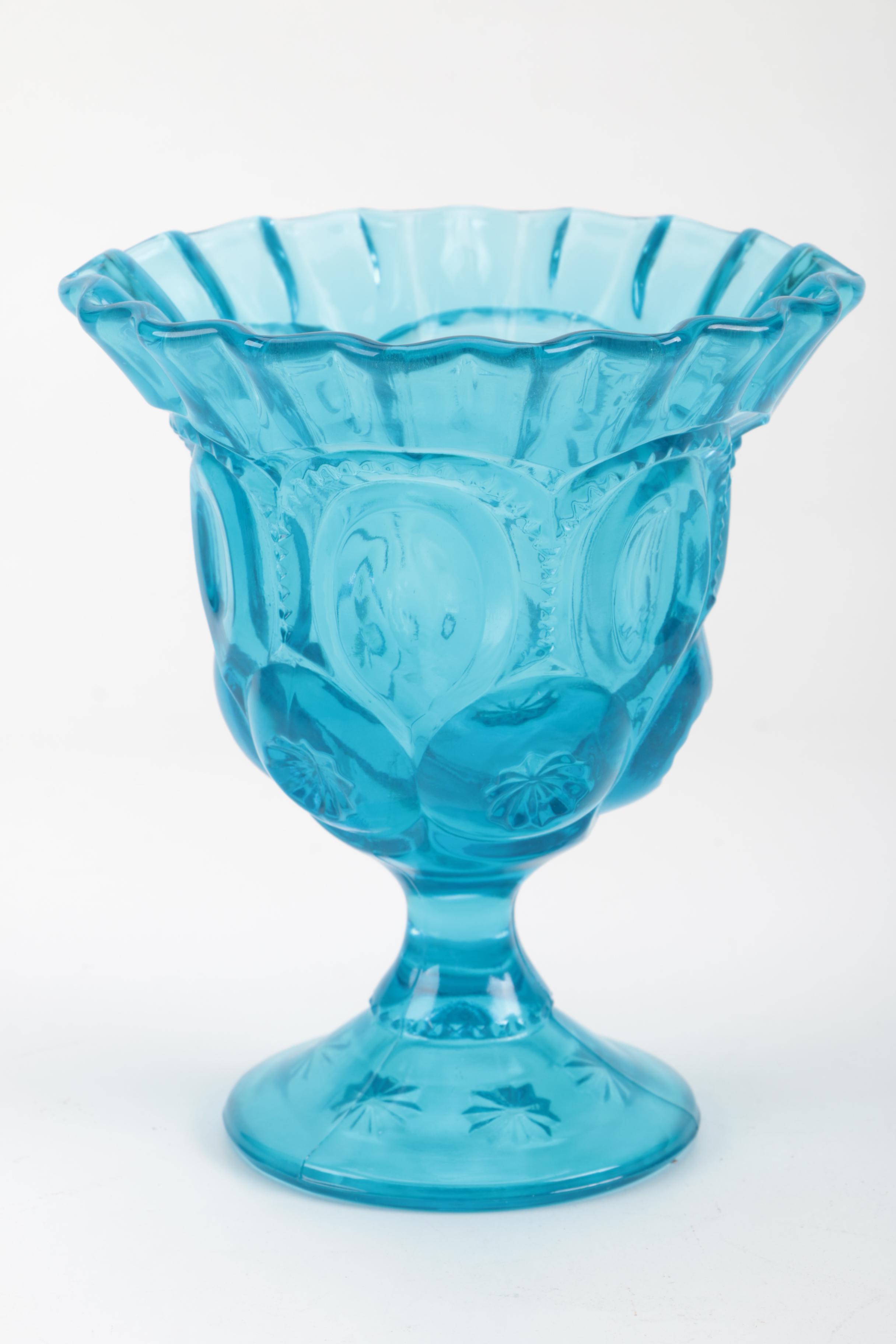 Colored Pressed Glass Serveware