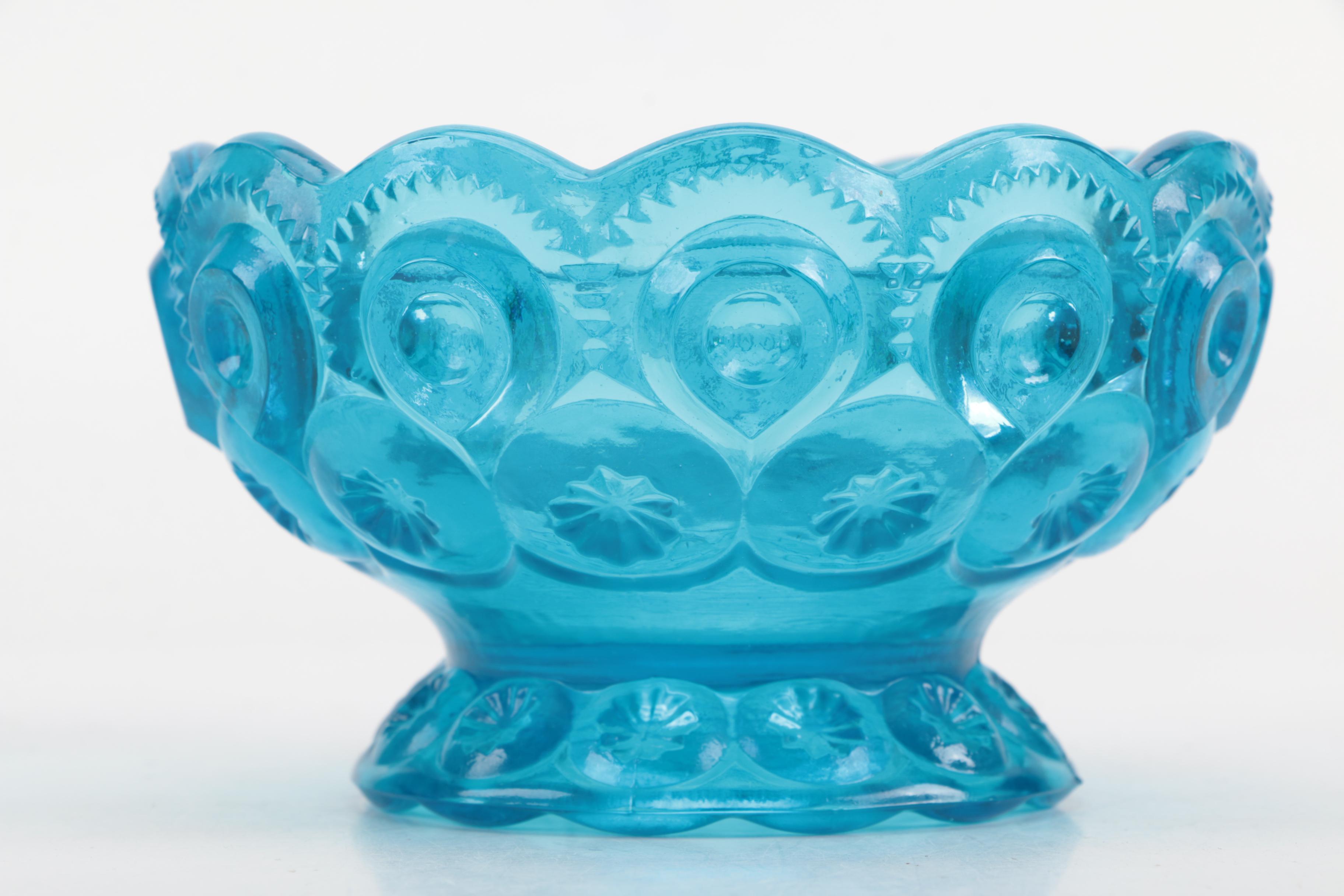 Colored Pressed Glass Serveware