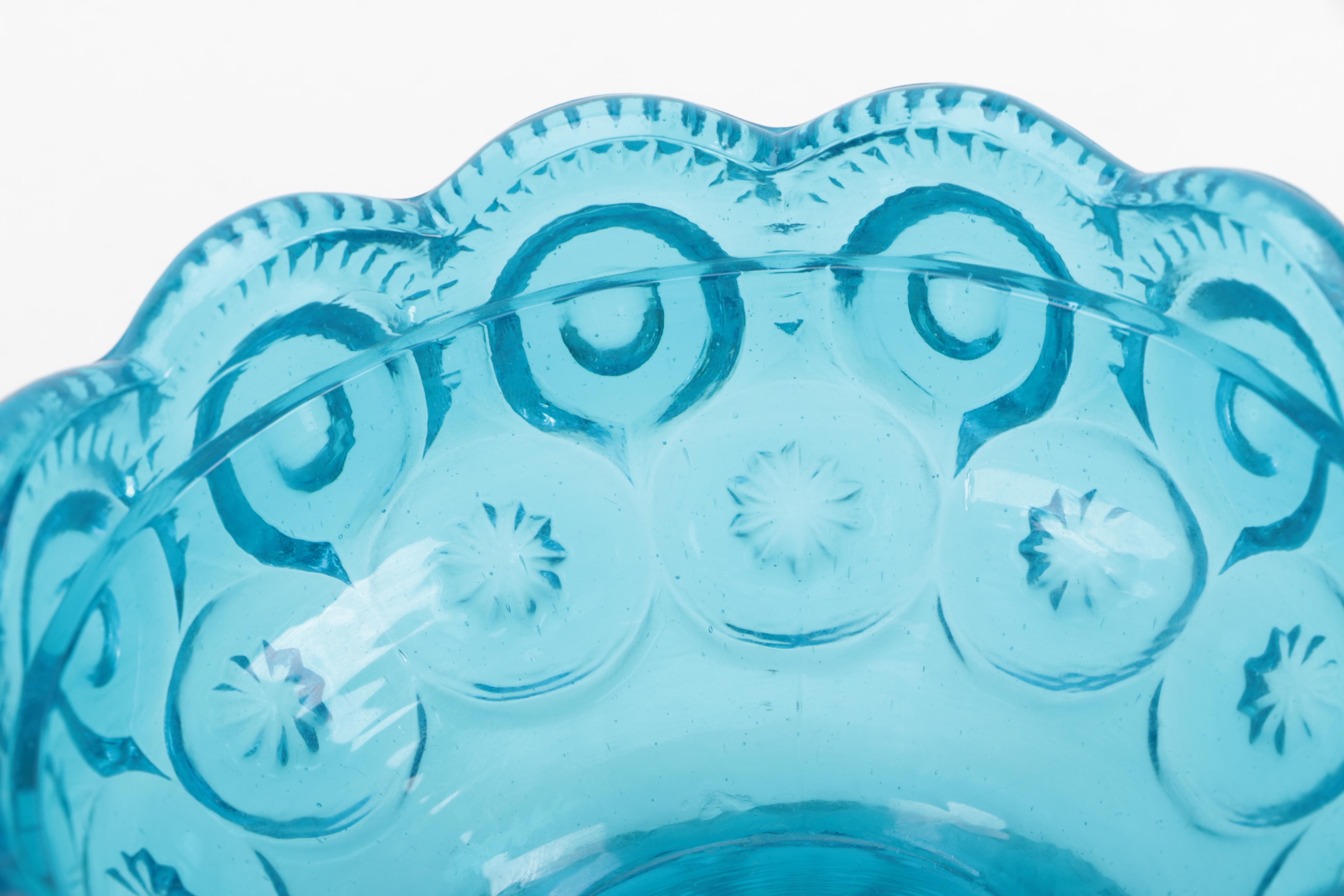 Colored Pressed Glass Serveware