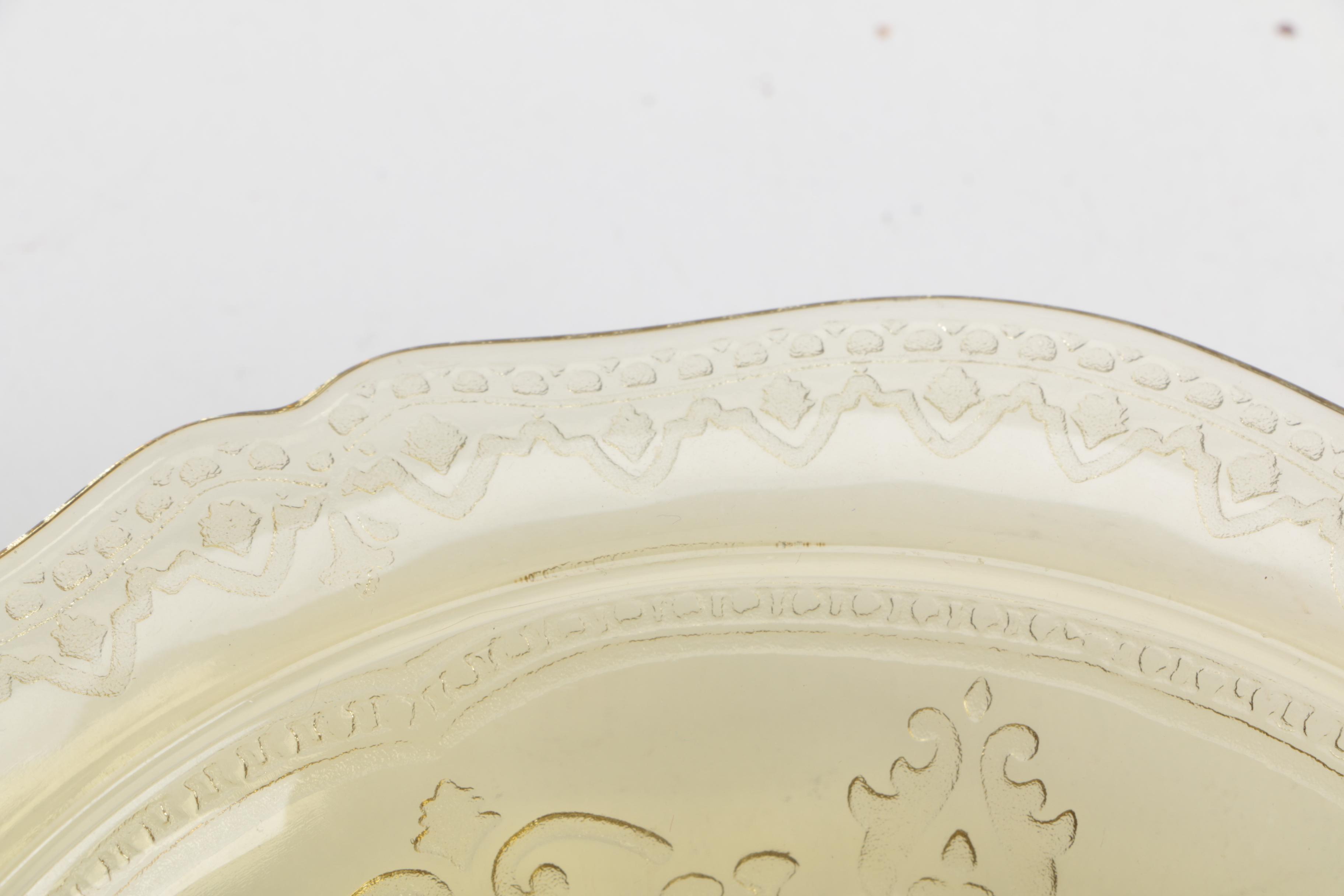 Colored Pressed Glass Serveware