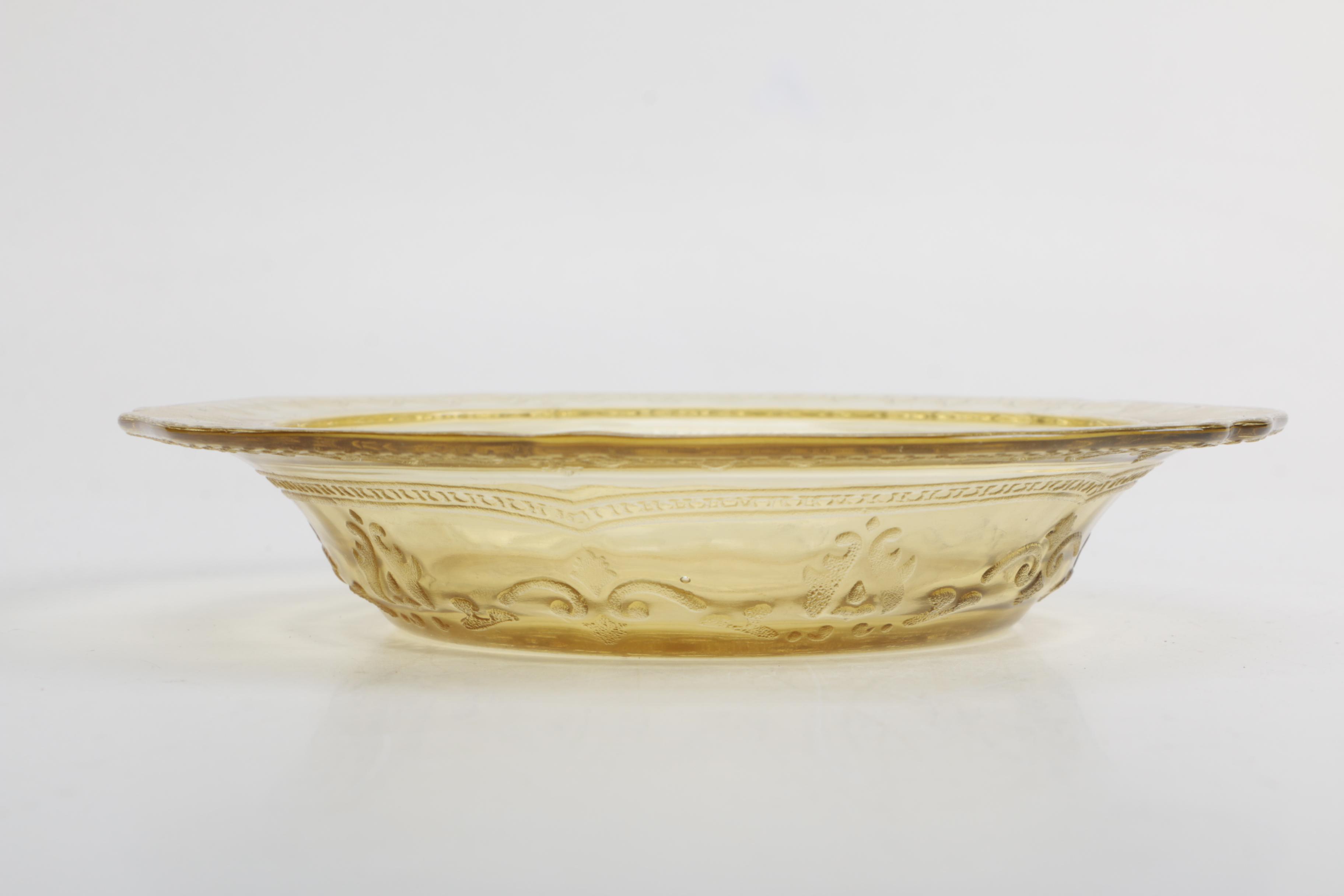 Colored Pressed Glass Serveware