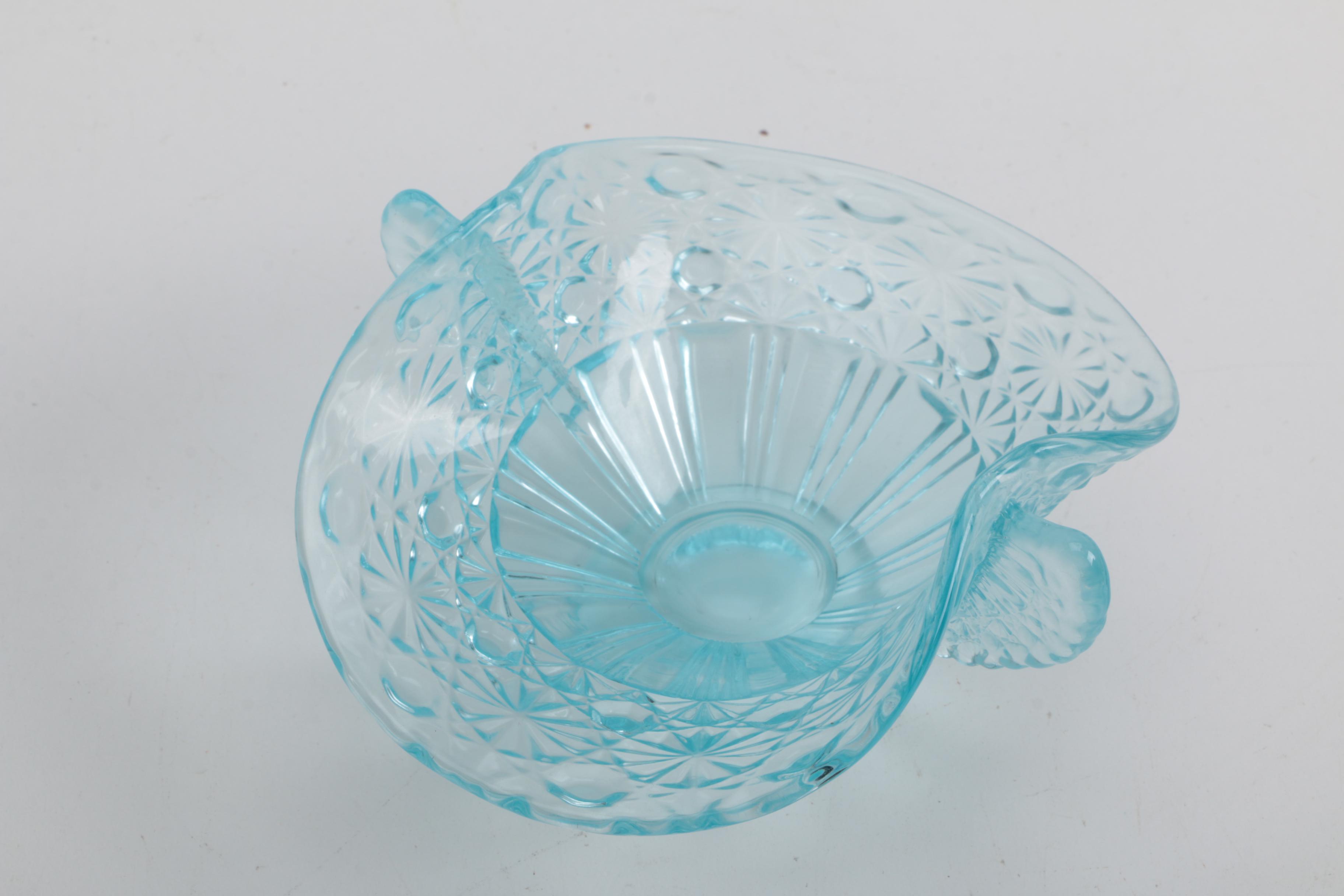 Colored Pressed Glass Serveware