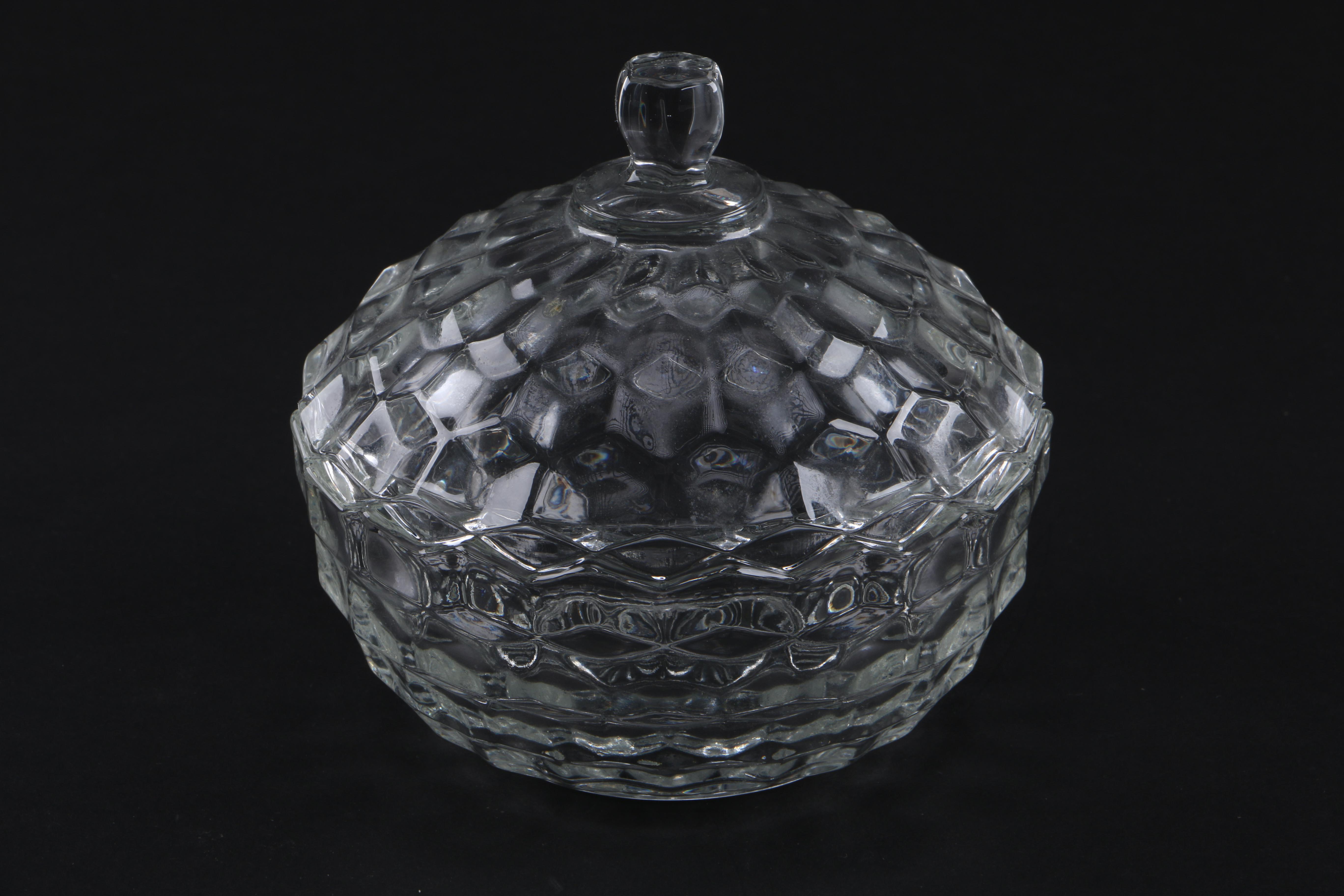 Cubist Style Glass Tableware including Fostoria "American Clear"