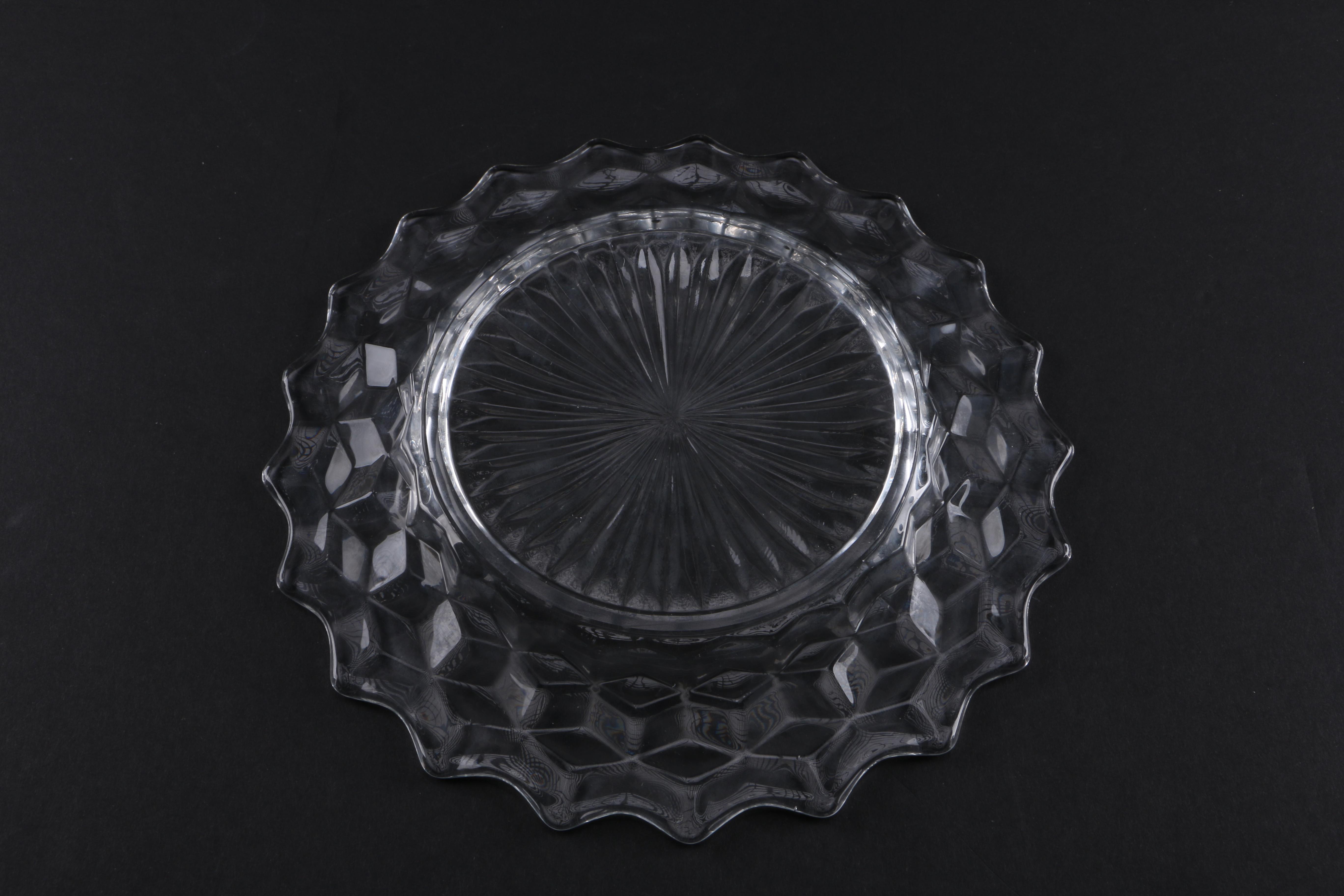 Cubist Style Glass Tableware including Fostoria "American Clear"