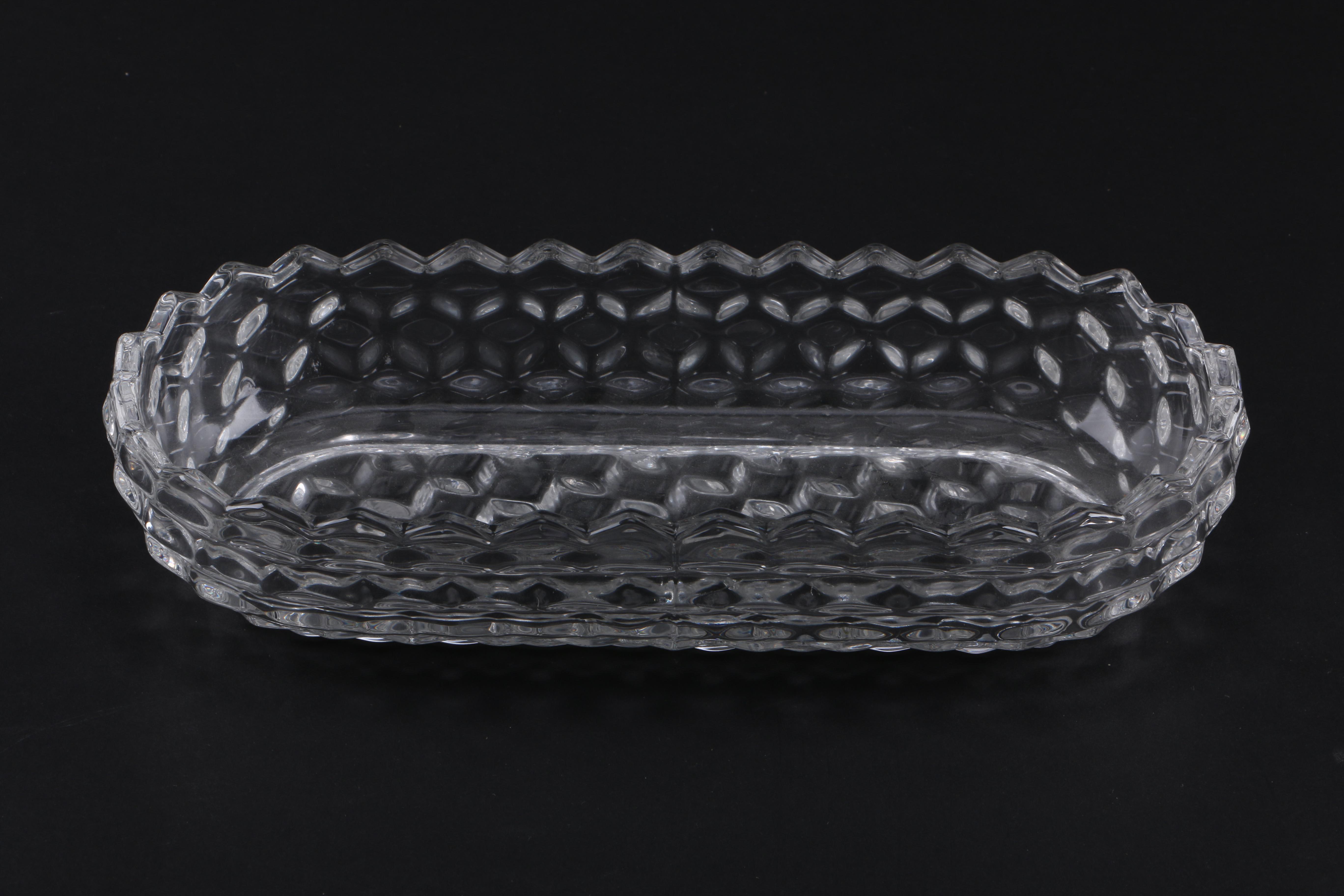 Cubist Style Glass Tableware including Fostoria "American Clear"