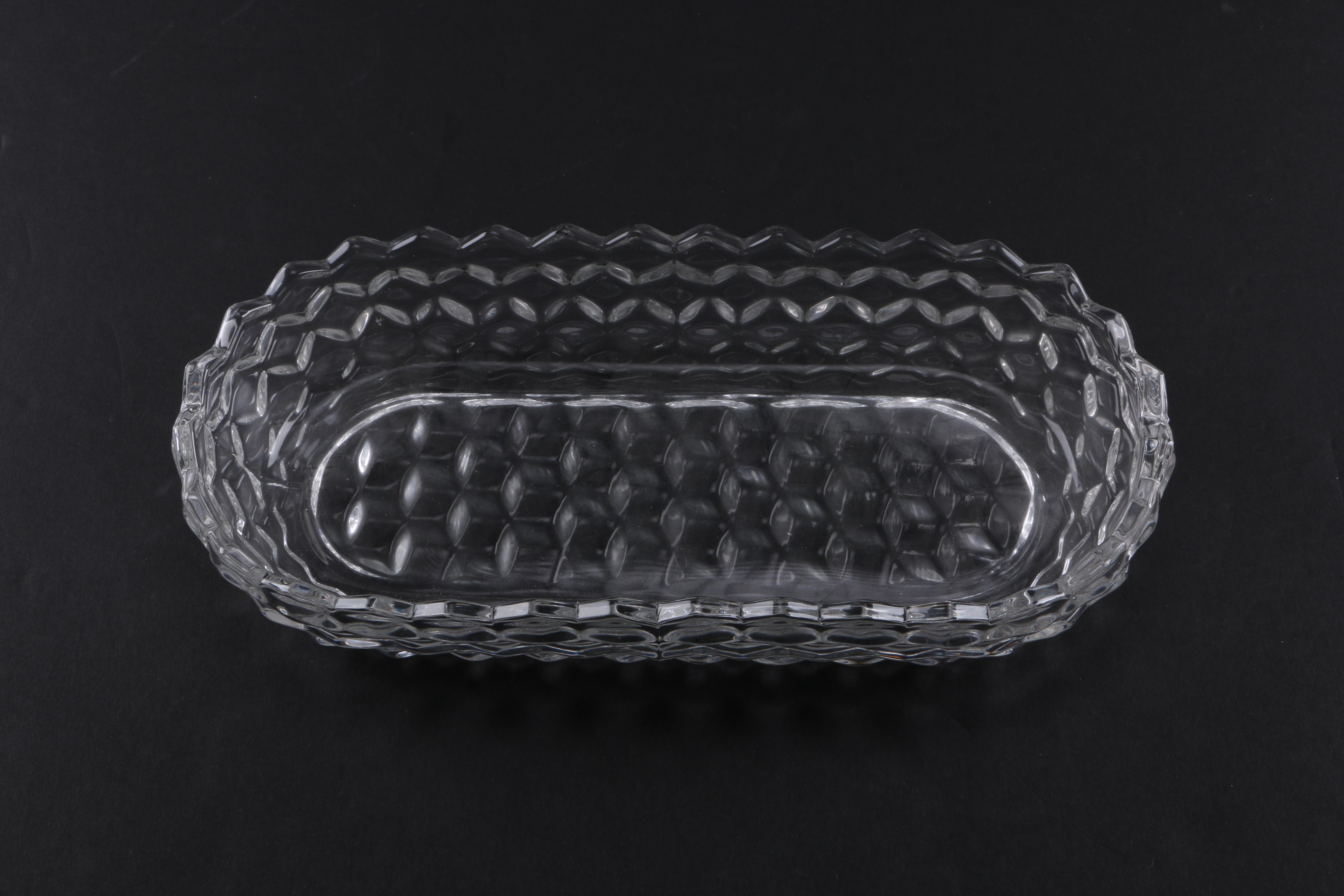 Cubist Style Glass Tableware including Fostoria "American Clear"