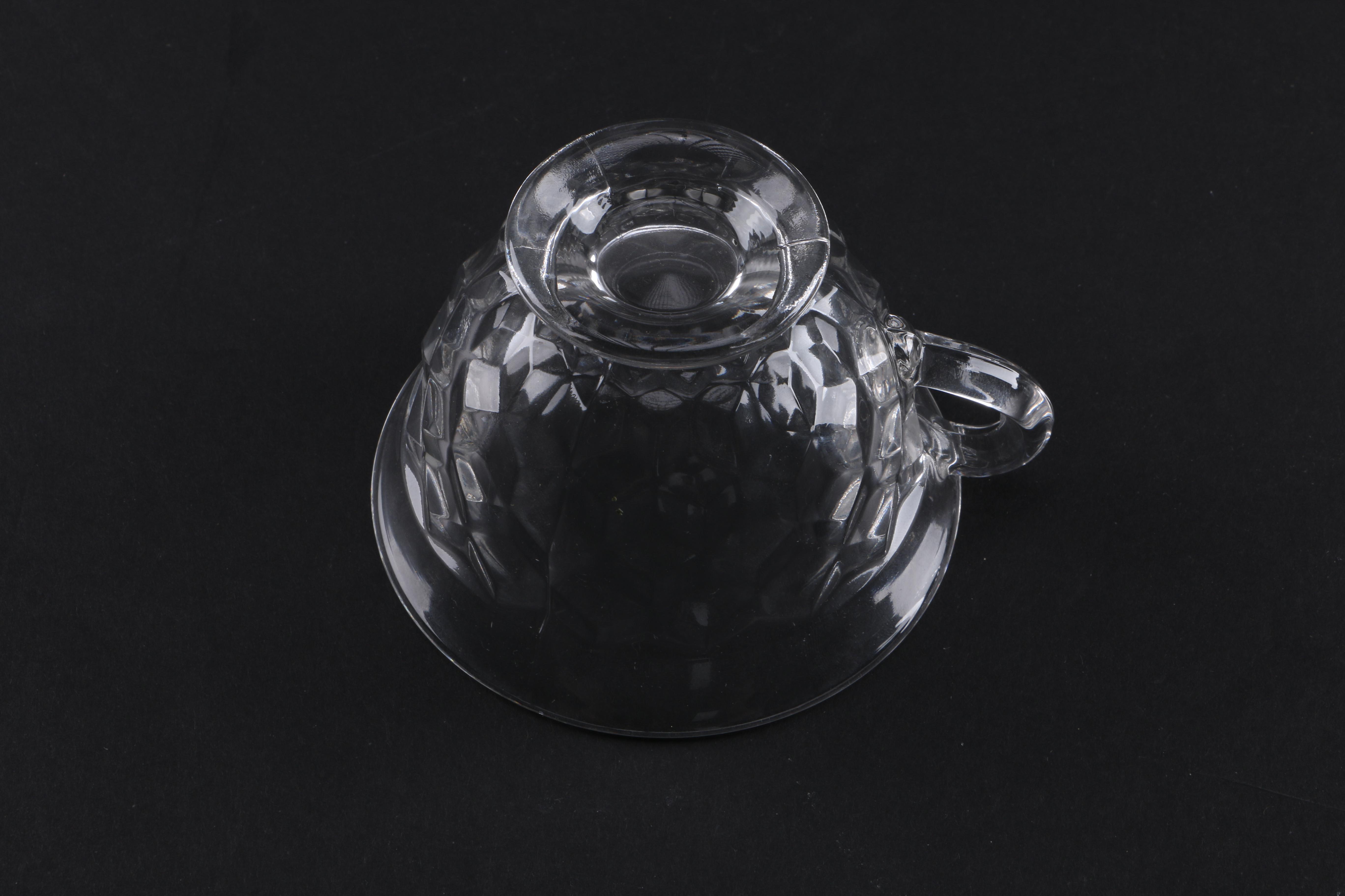 Cubist Style Glass Tableware including Fostoria "American Clear"