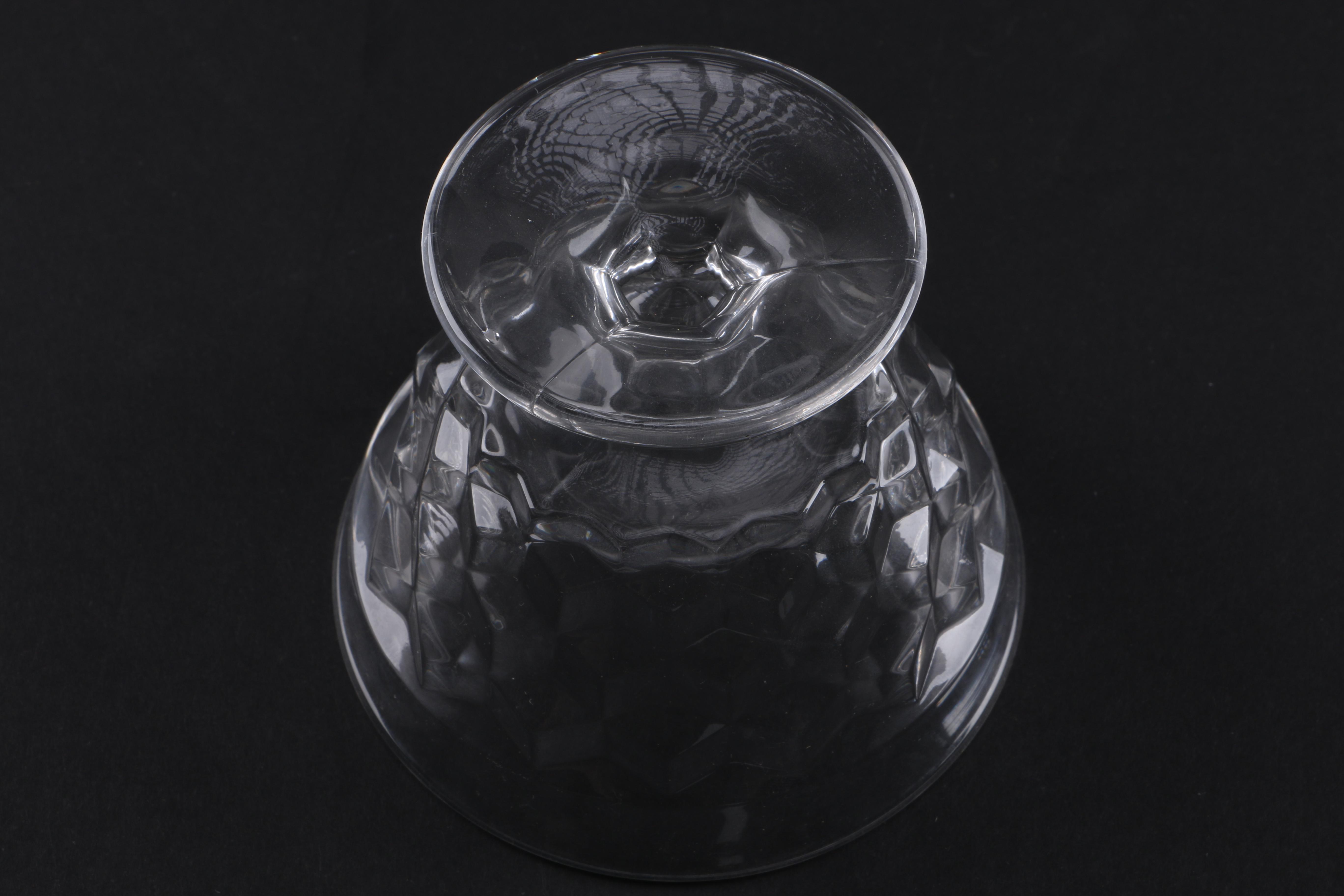 Cubist Style Glass Tableware including Fostoria "American Clear"