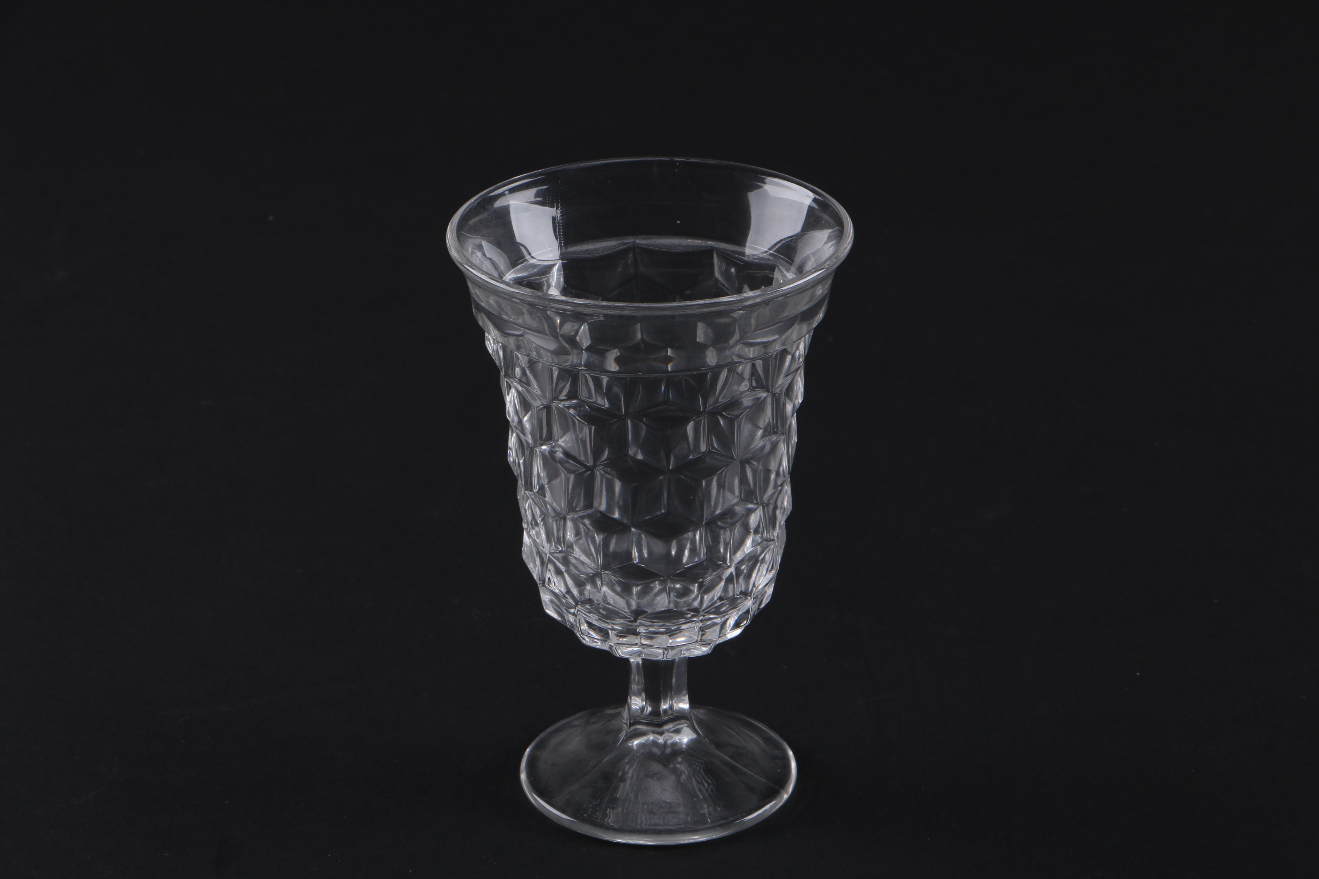 Cubist Style Glass Tableware including Fostoria "American Clear"