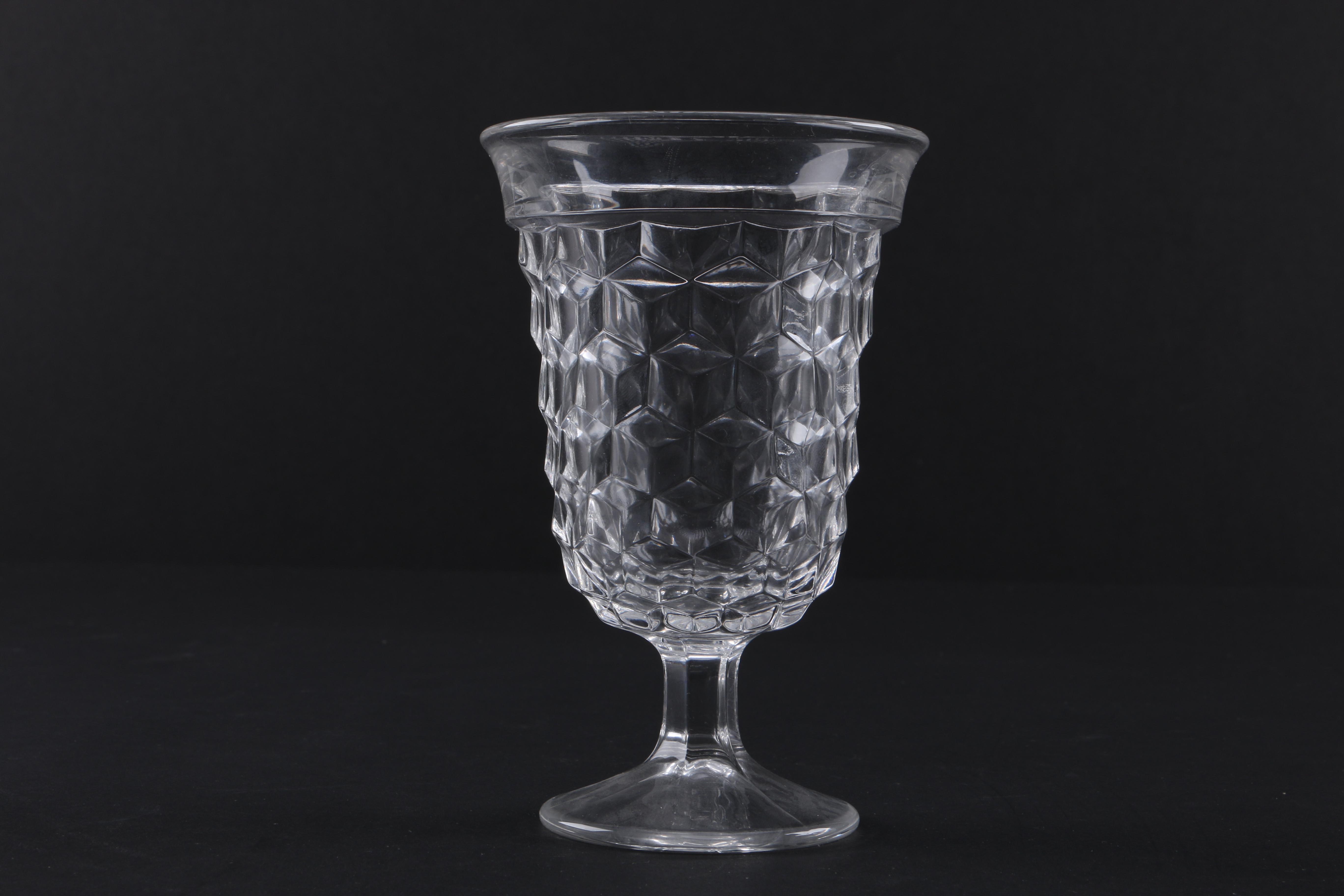 Cubist Style Glass Tableware including Fostoria "American Clear"